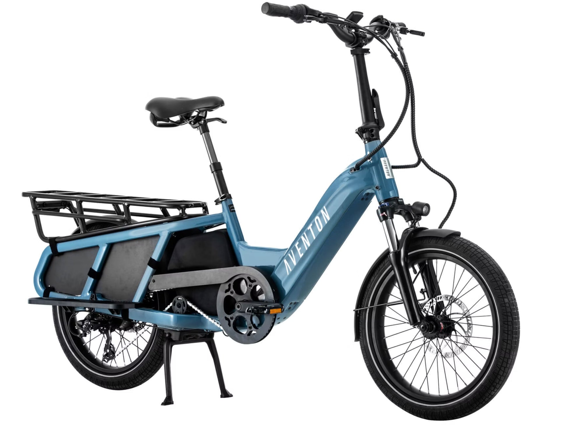 Aventon Abound Compact folding cargo eBike Polaris Forward facing view