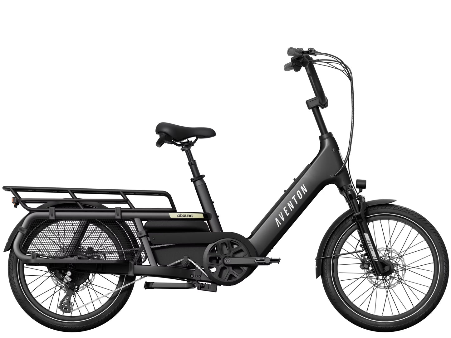 Aventon Abound LR Cargo Electric bike Matte Stealth Side profile