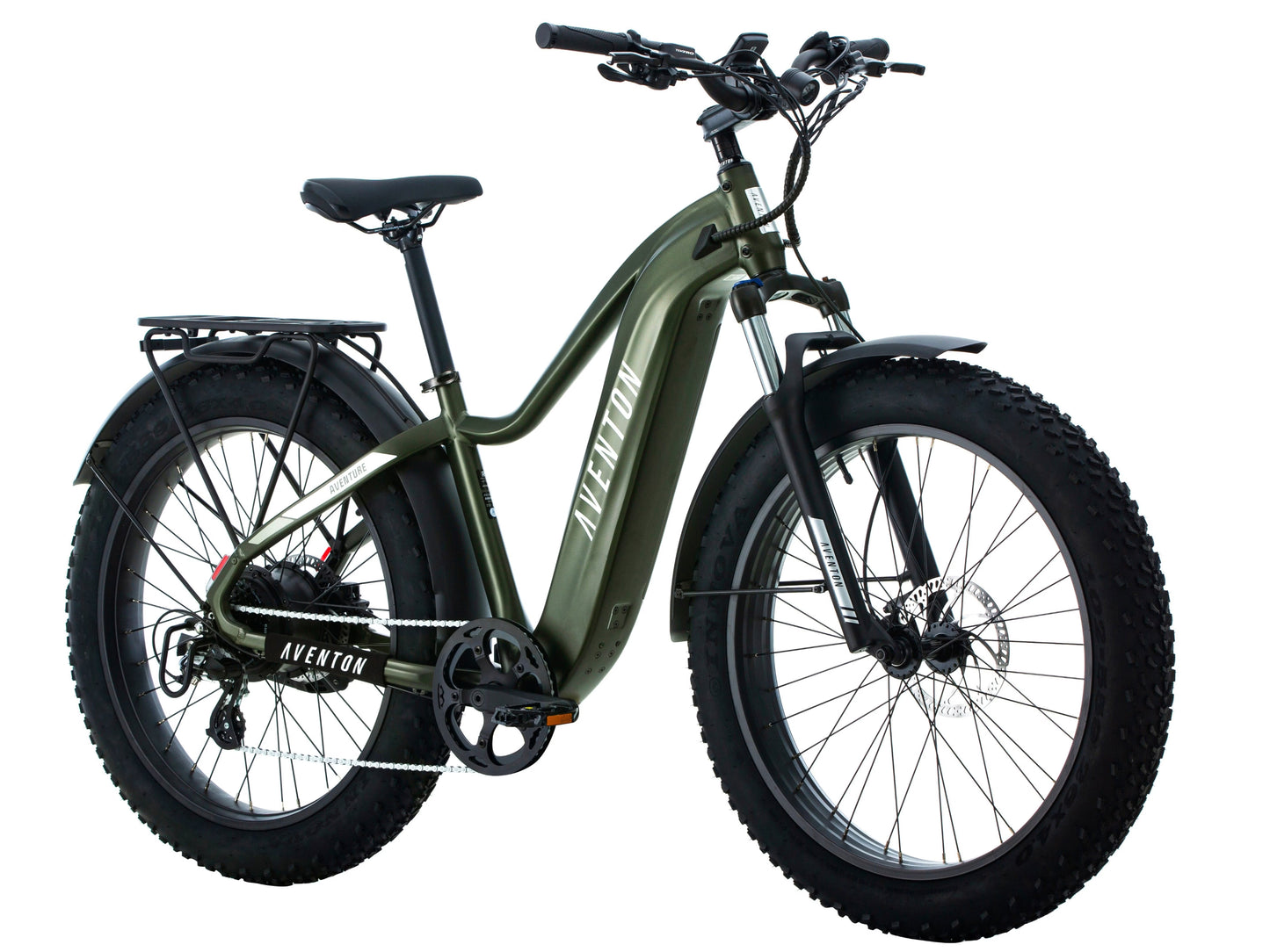 Aventon Aventure.2 Hardtail All Terrain Electric Bike Camouflage Forward facing view