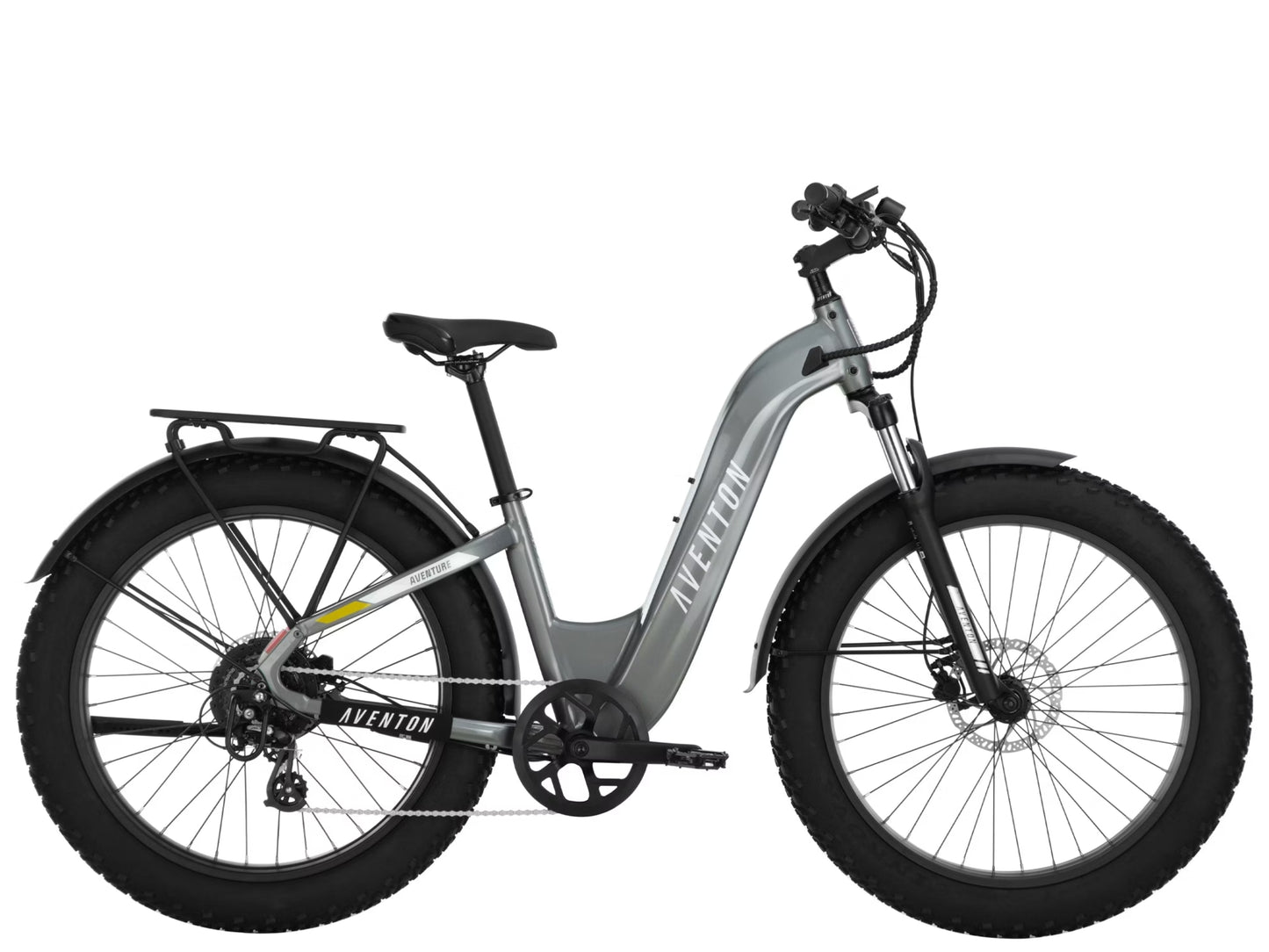 Aventon Aventure.2 Step-through Hardtail All Terrain Electric Bike Slate grey Side profile