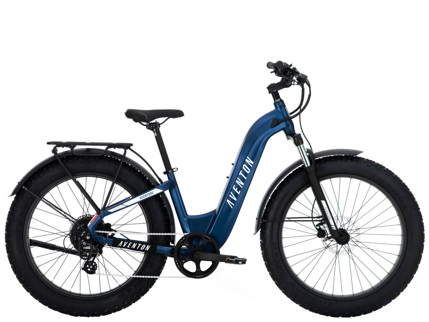 Aventon Aventure.2 Step-through Hardtail All Terrain Electric Bike Cobalt blue Side profile