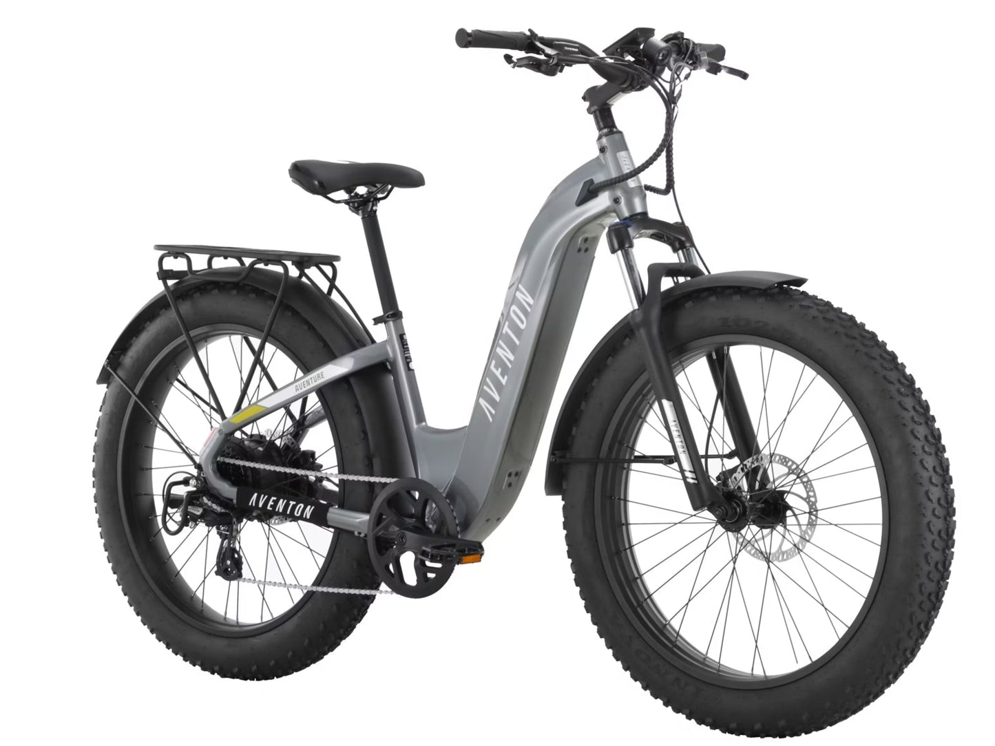 Aventon Aventure.2 Step-through Hardtail All Terrain Electric Bike Slate grey Forward facing view