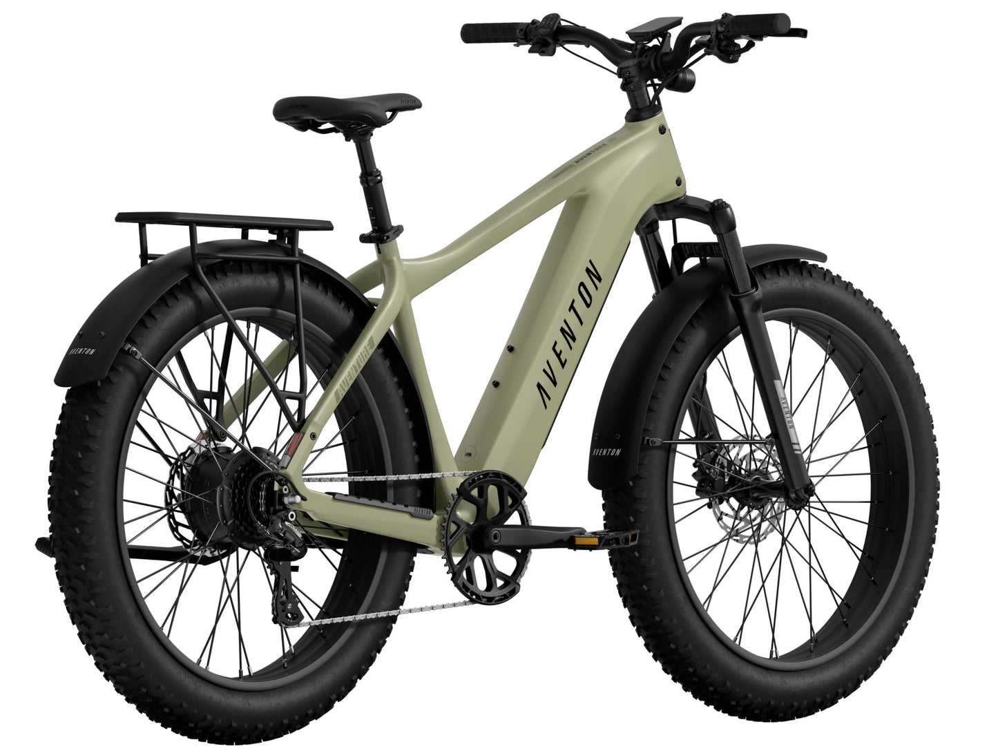 Aventon Aventure 3 eMTB Hardtail Matcha Rear facing view