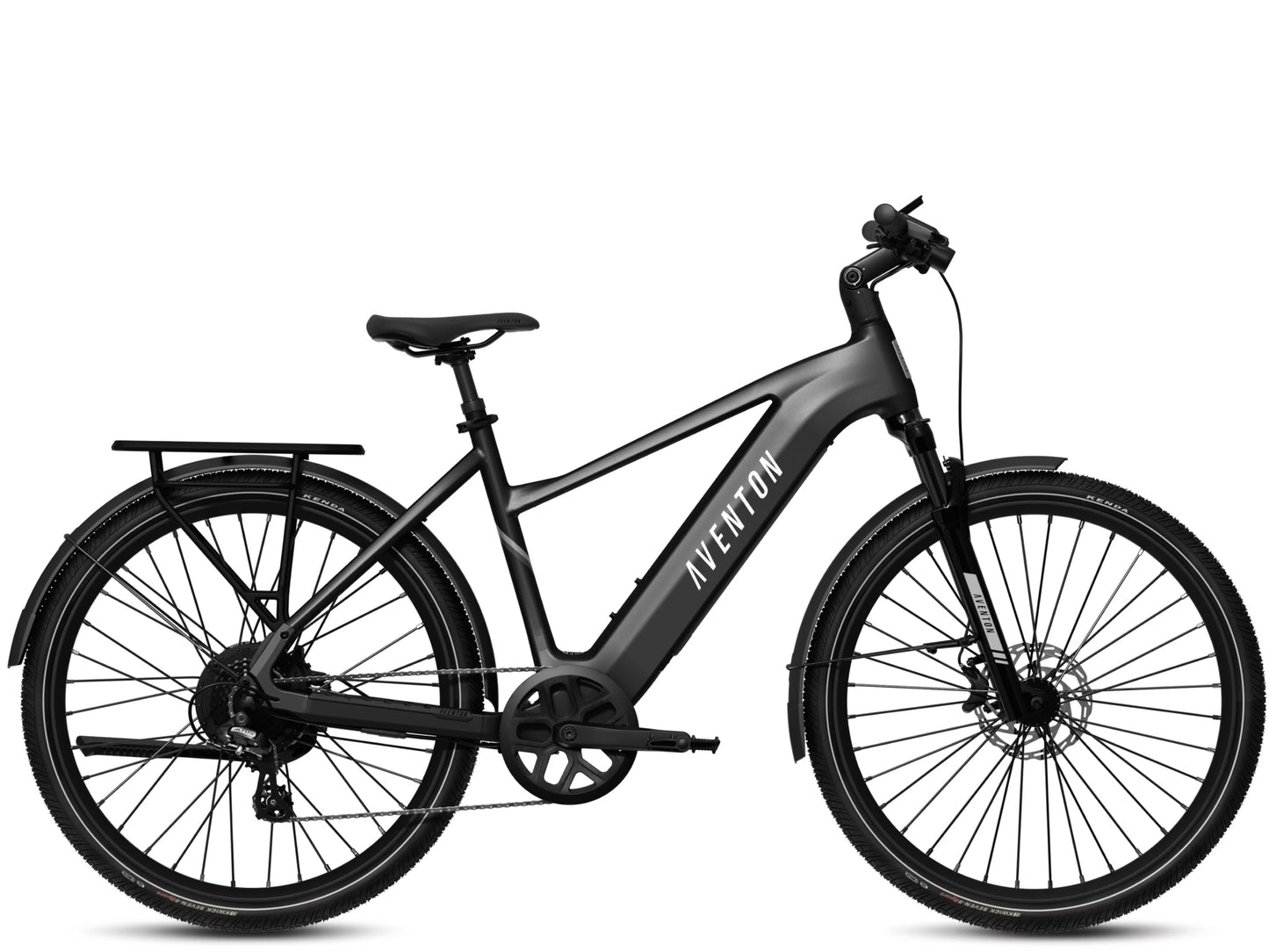 Aventon Level 3 Road / commuter eBike Matte black Side profile