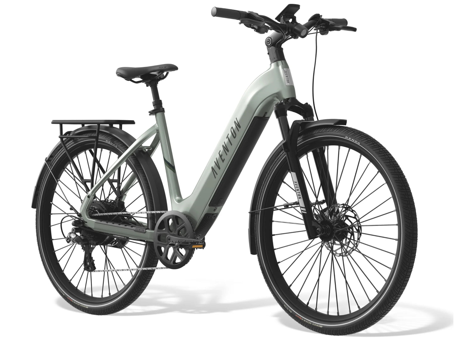 Aventon Level 3 Step-Through Road / commuter eBike Glacier mint Forward facing view