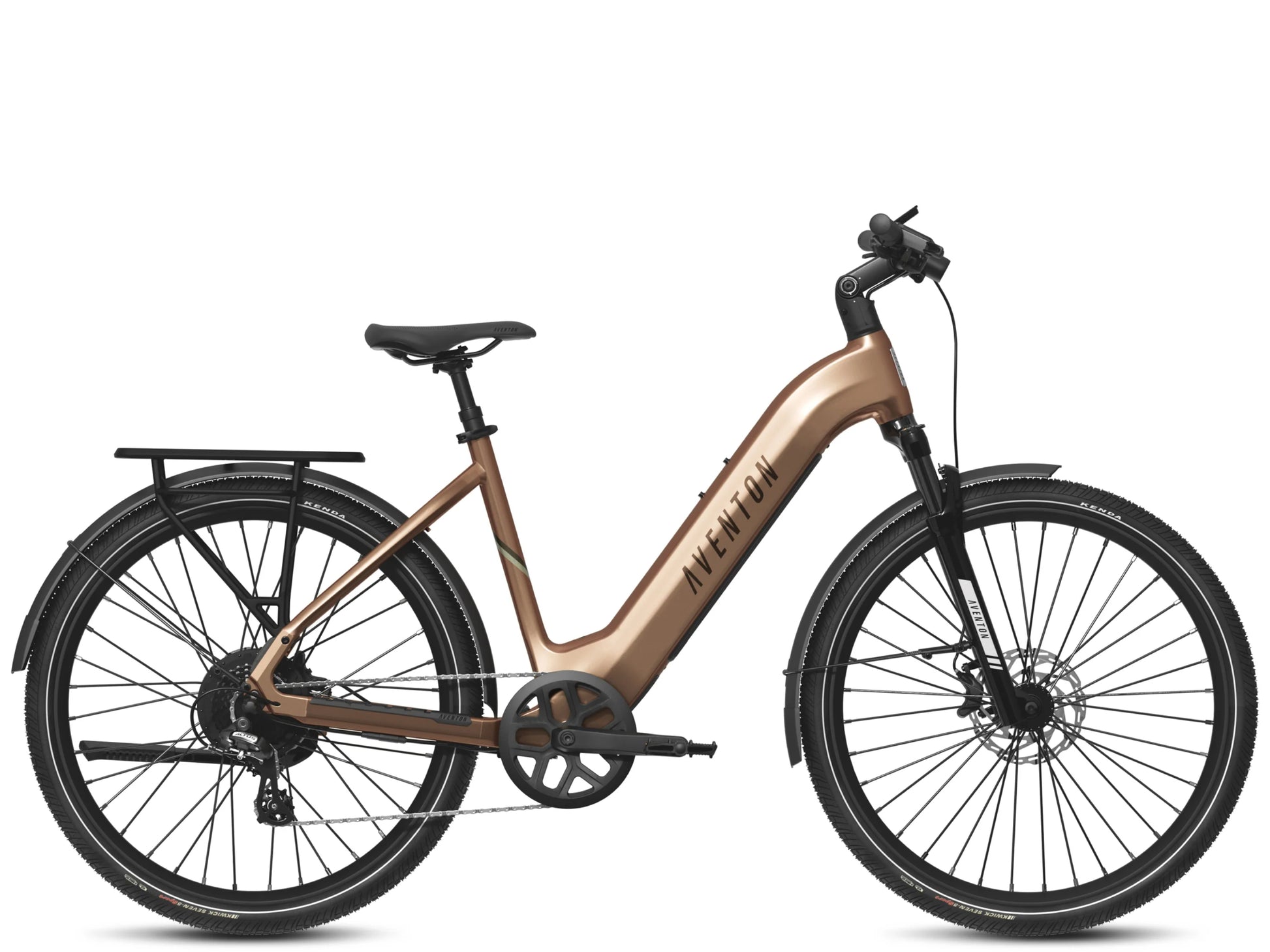Aventon Level 3 Step-Through Road / commuter eBike Sandstone Side profile