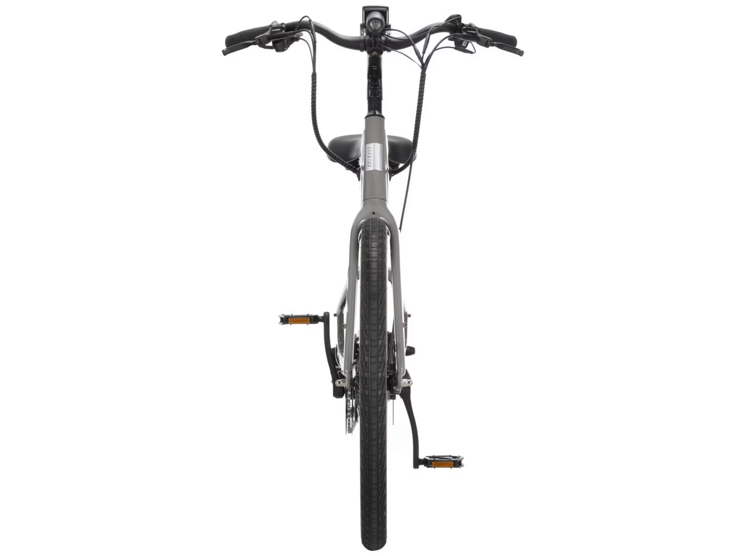 Aventon Pace 500.3 Step-Through eBike Road / commuter Basalt Forward facing closeup