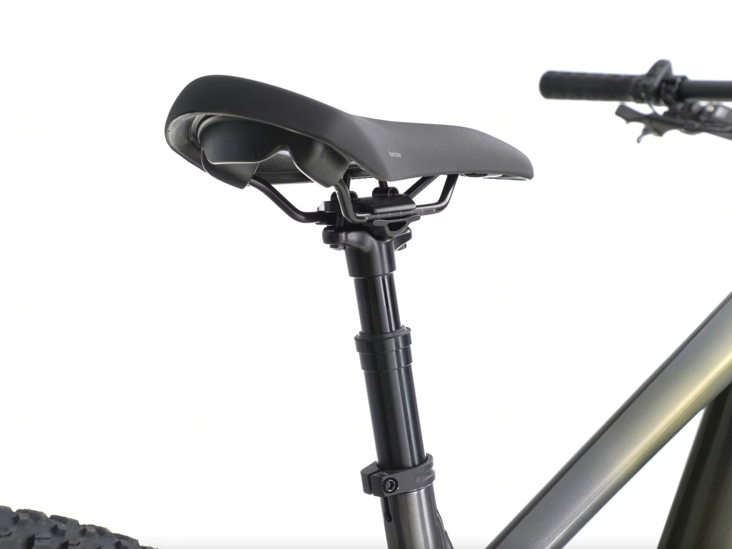 Aventon Ramblas Hardtail eMTB Borealis Seatpost closeup