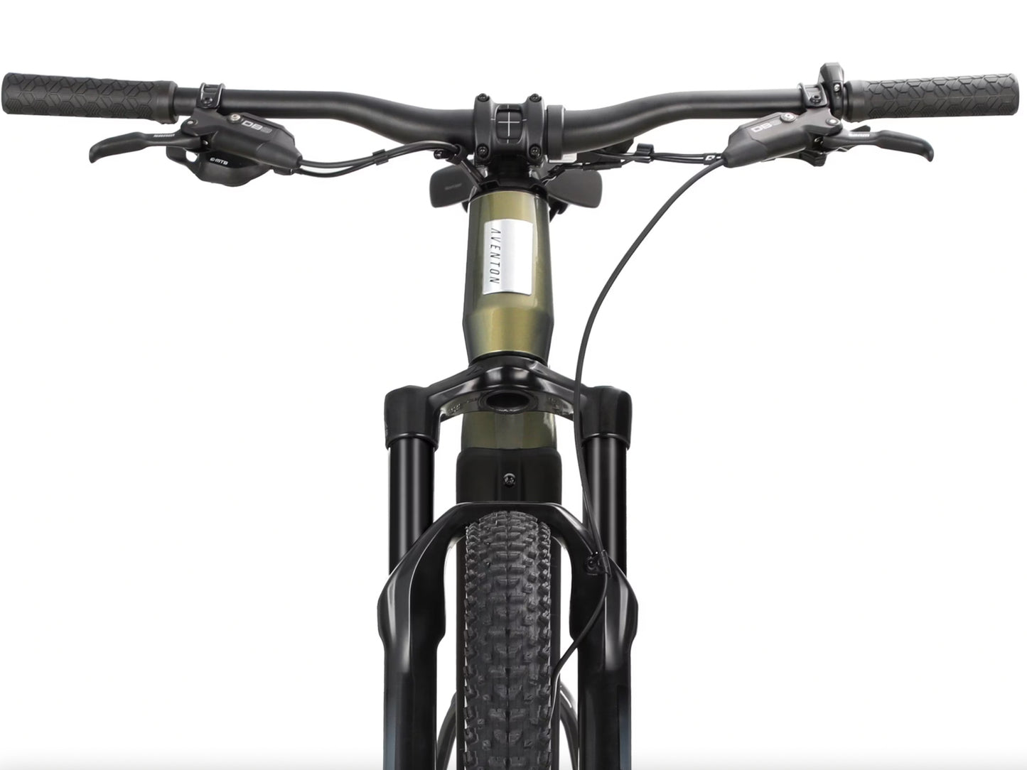 Aventon Ramblas Hardtail eMTB Borealis Handlebar closeup