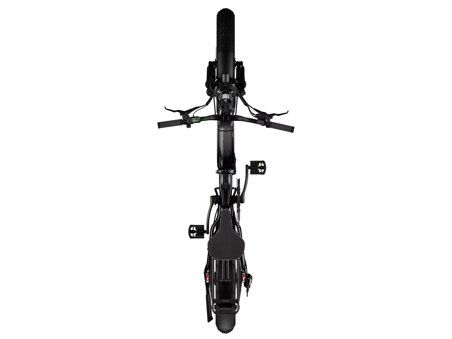 Aventon Sinch 2.5 Foldable Compact cargo eBike Midnight black Top view