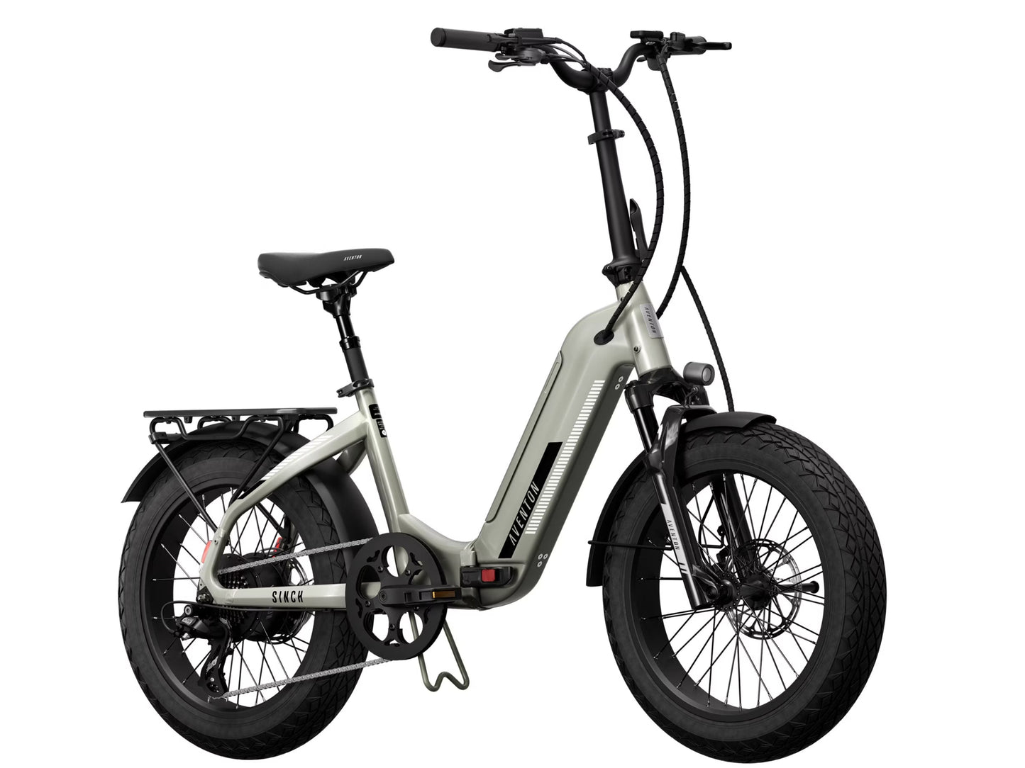 Aventon Sinch 2.5 Foldable Compact cargo eBike Sage Forward facing view