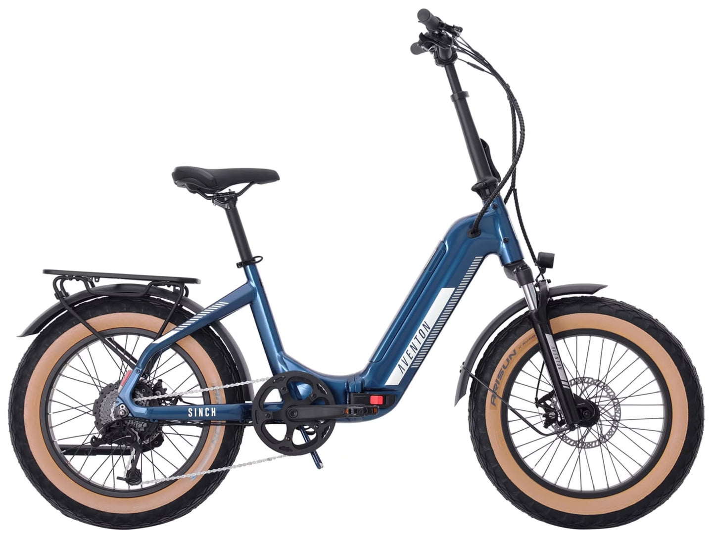 Aventon Sinch.2 Compact cargo folding eBIke Sapphire Side profile