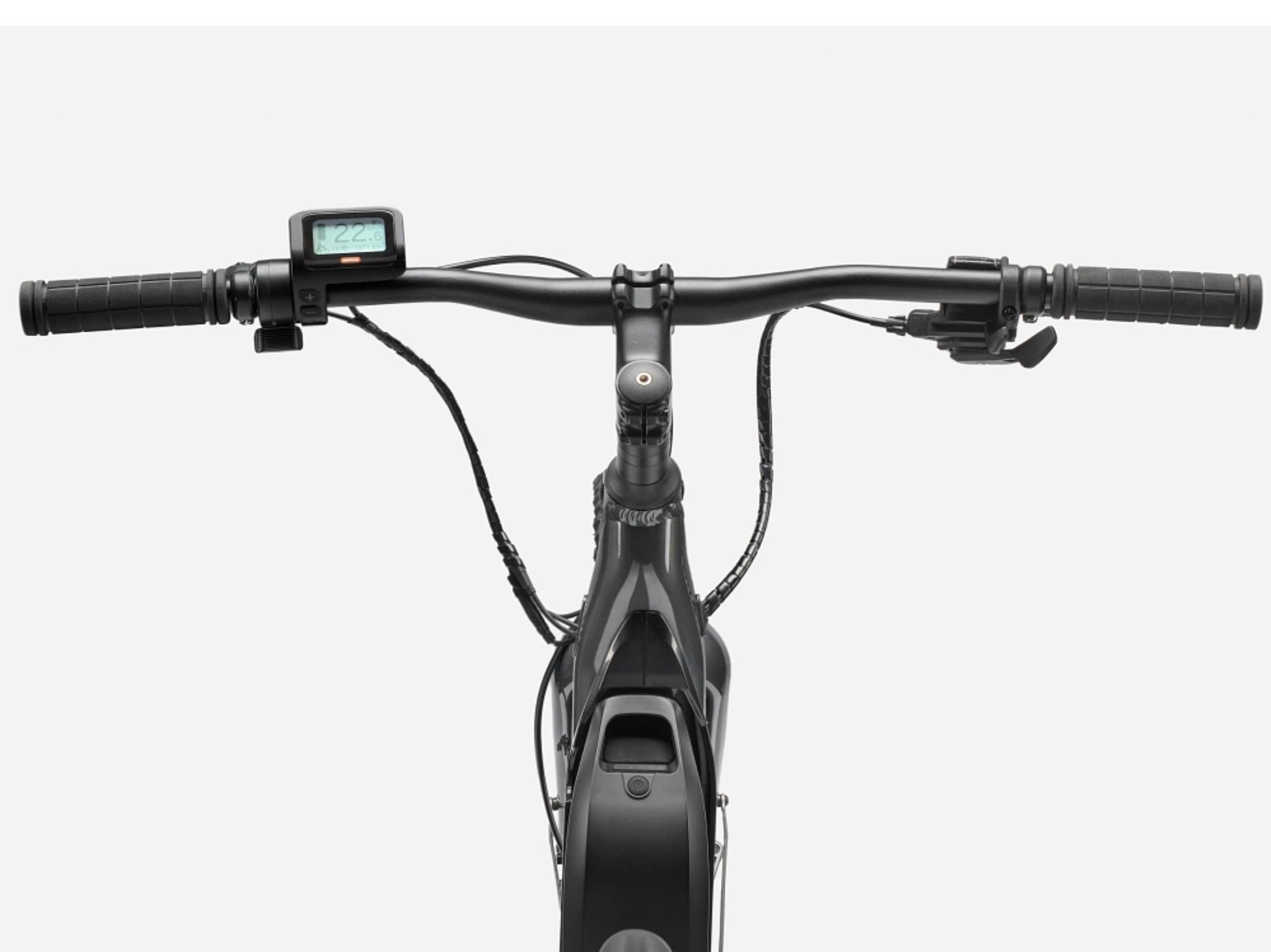 Cannondale Adventure Neo Allroad EQ Low Step-Thru Road/commuter Graphite Cockpit closeup