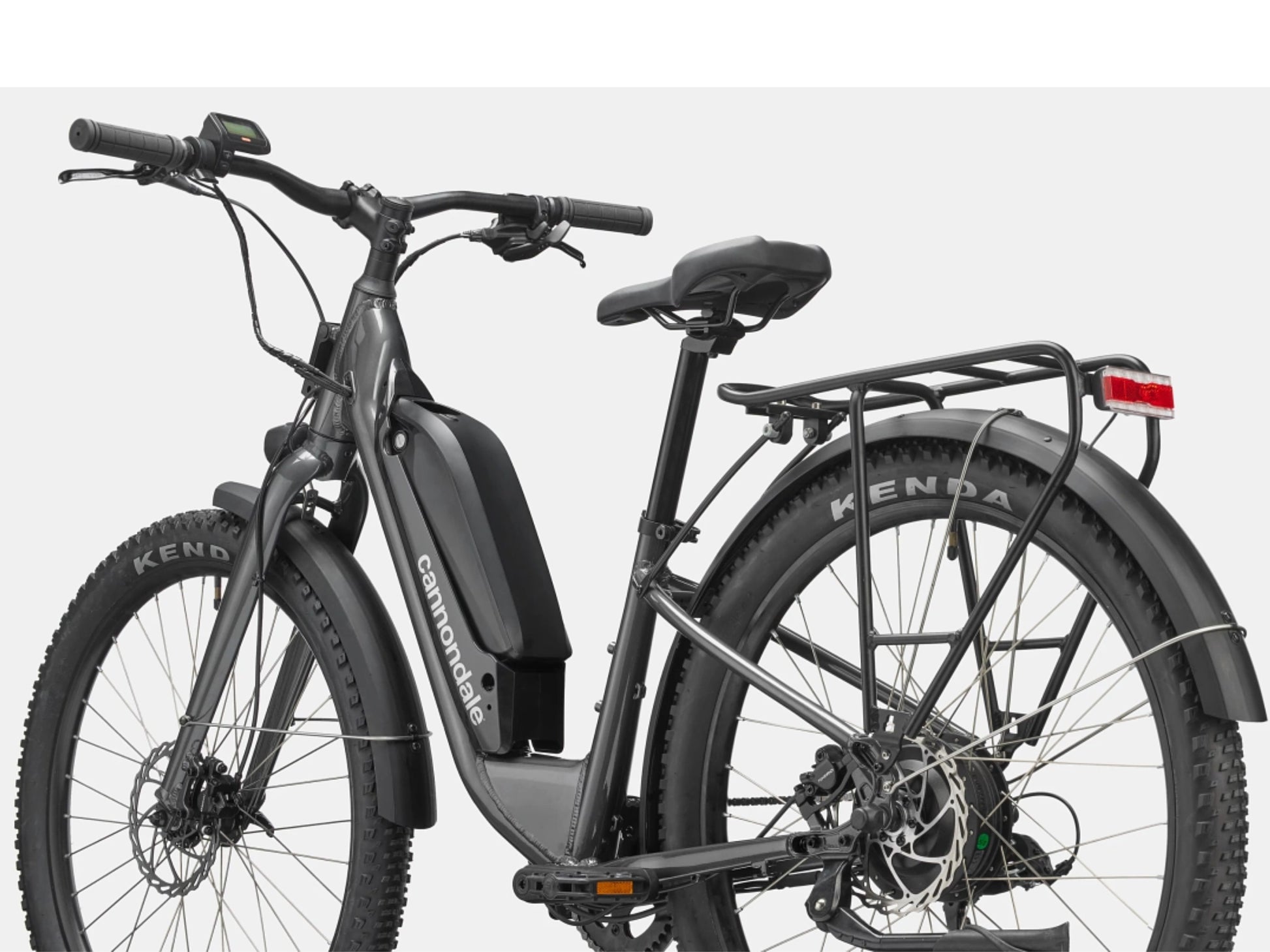 Cannondale Adventure Neo Allroad EQ Low Step-Thru Road/commuter Graphite Rear facing view