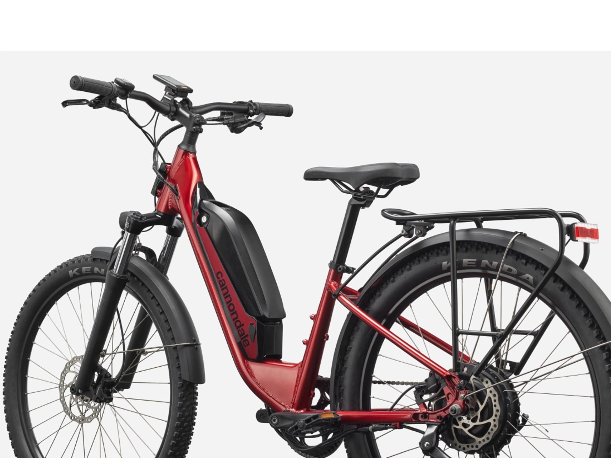 Cannondale Adventure Neo Allroad Speed Low Step-Thru Road/commuter Fire red Rear facing view