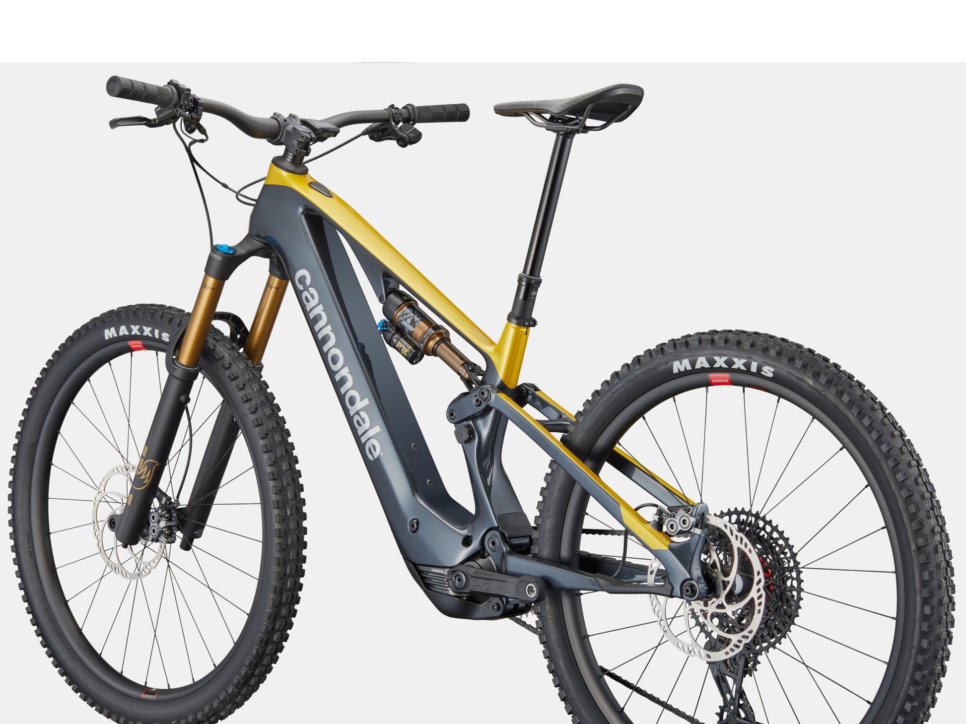 Cannondale Moterra SL1 Full suspension eMTB Tungsten blue Rear facing view