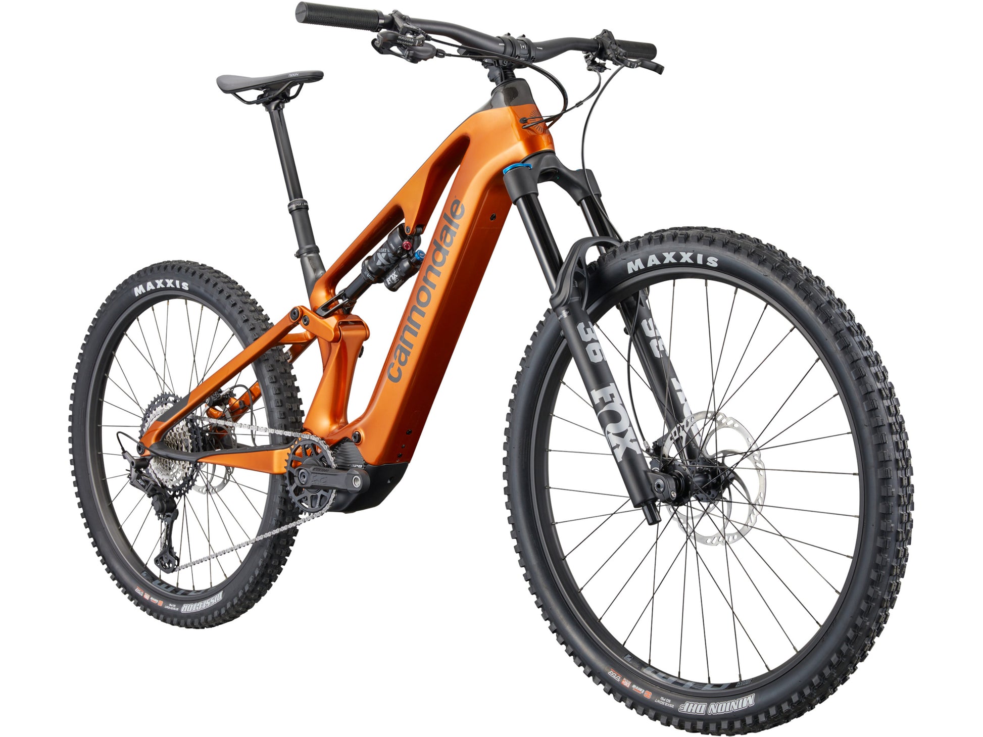 Cannondale Moterra SL 2 Dual suspension eMTB Tiger's eye Forward facing view