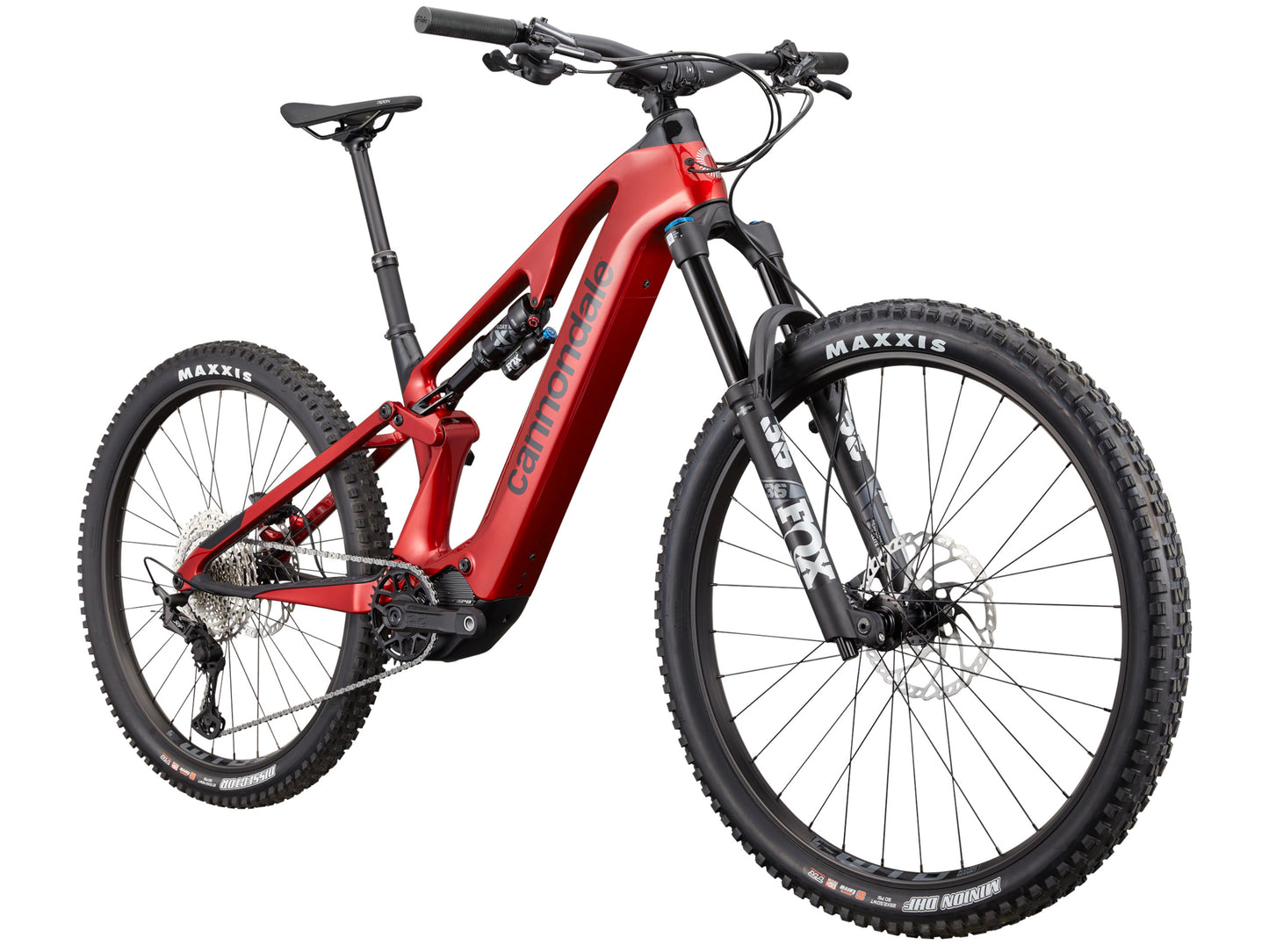 Cannondale Moterra SL 2 Dual suspension eMTB Candy red Forward facing view