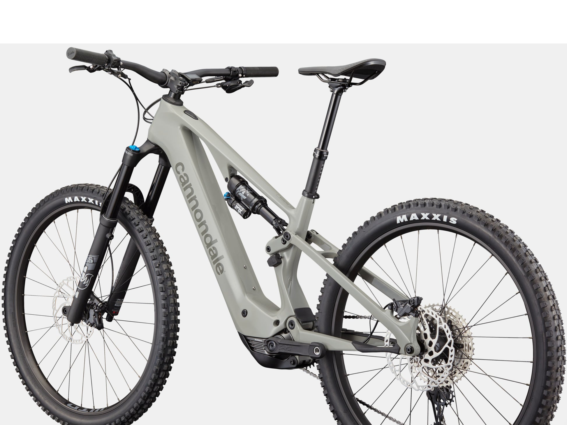 Cannondale Moterra SL 2 Dual suspension eMTB Tiger shark Rear facing view