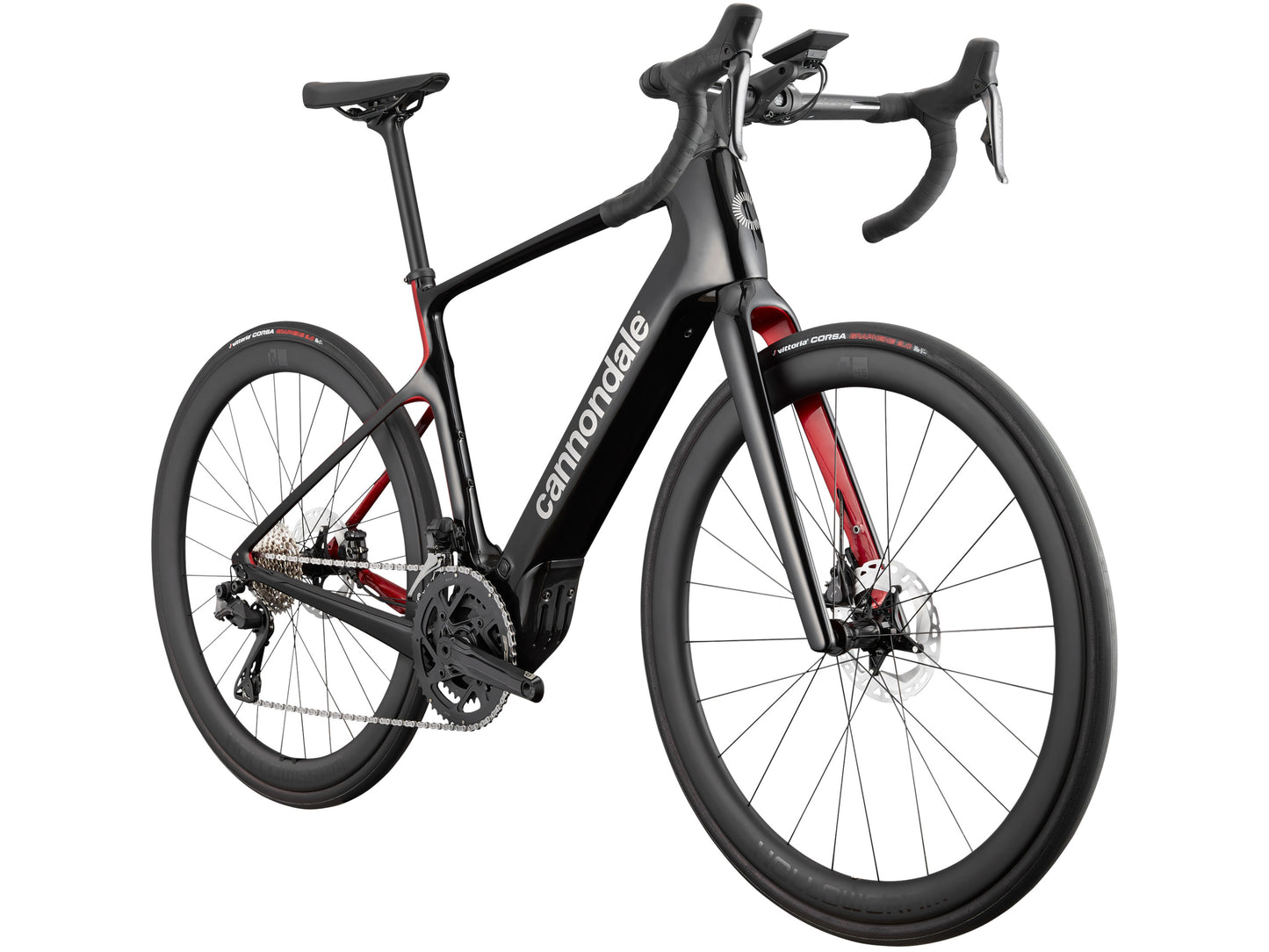 Cannondale Synapse neo Electric bike High Speed Road / commuter Black Forward facing view