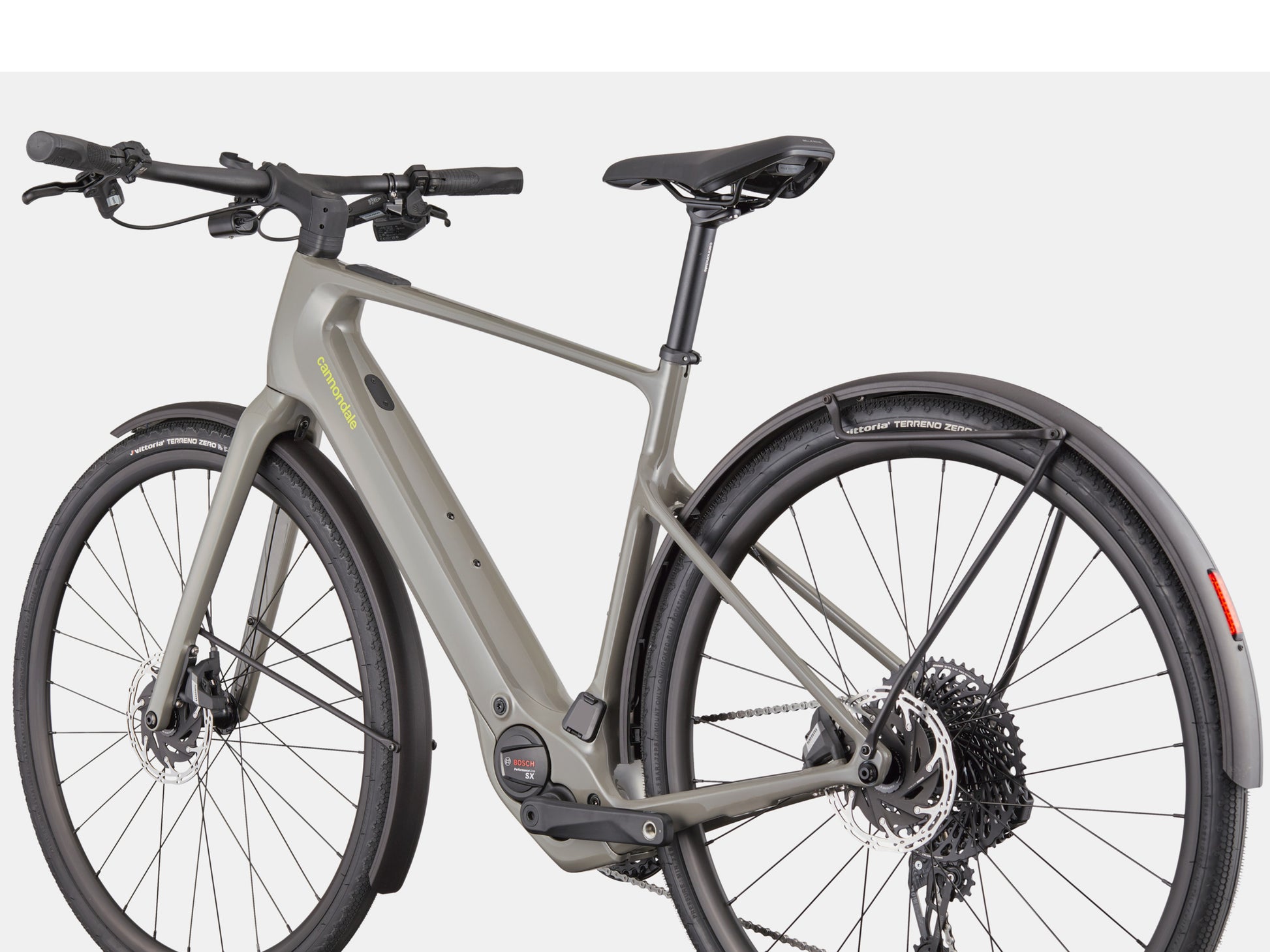 Cannondale Tesoro Carbon 1 Electric bike High Speed Road / commuter Stealth grey Rear facing view