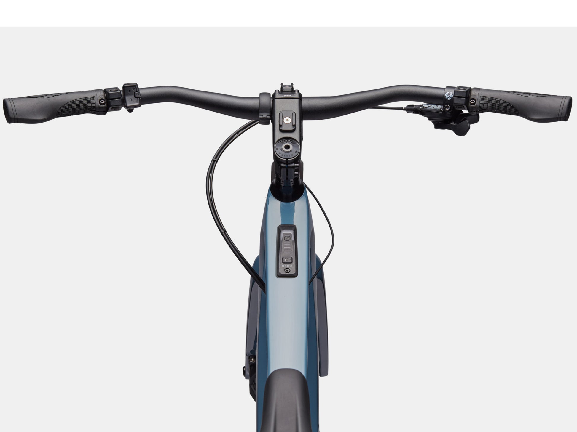 Cannondale Tesoro Carbon 2 Electric bike High Speed Road / Commuter Storm cloud  Cockpit closeup