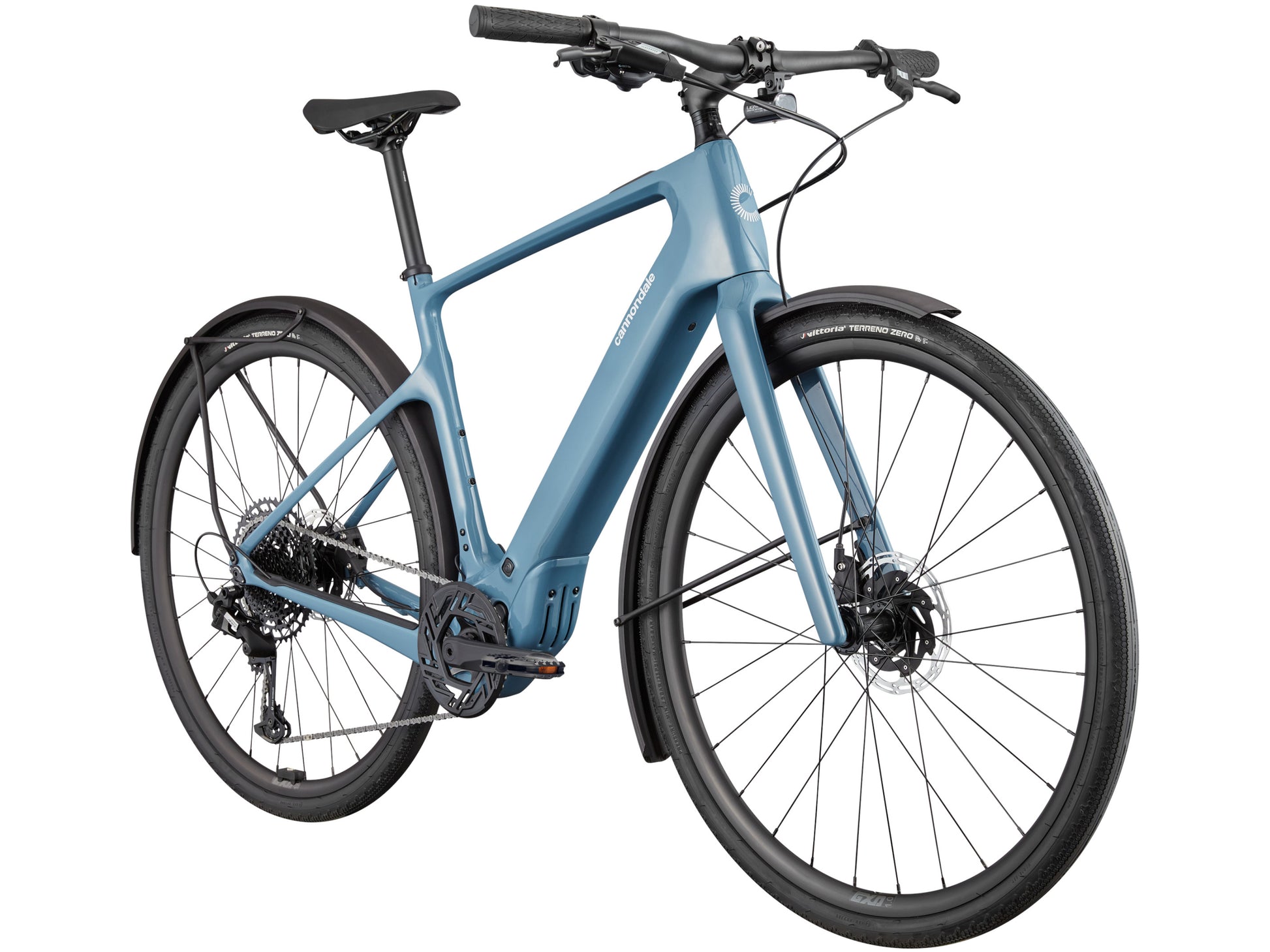Cannondale Tesoro Carbon 2 Electric bike High Speed Road / Commuter Storm cloud  Forward facing view