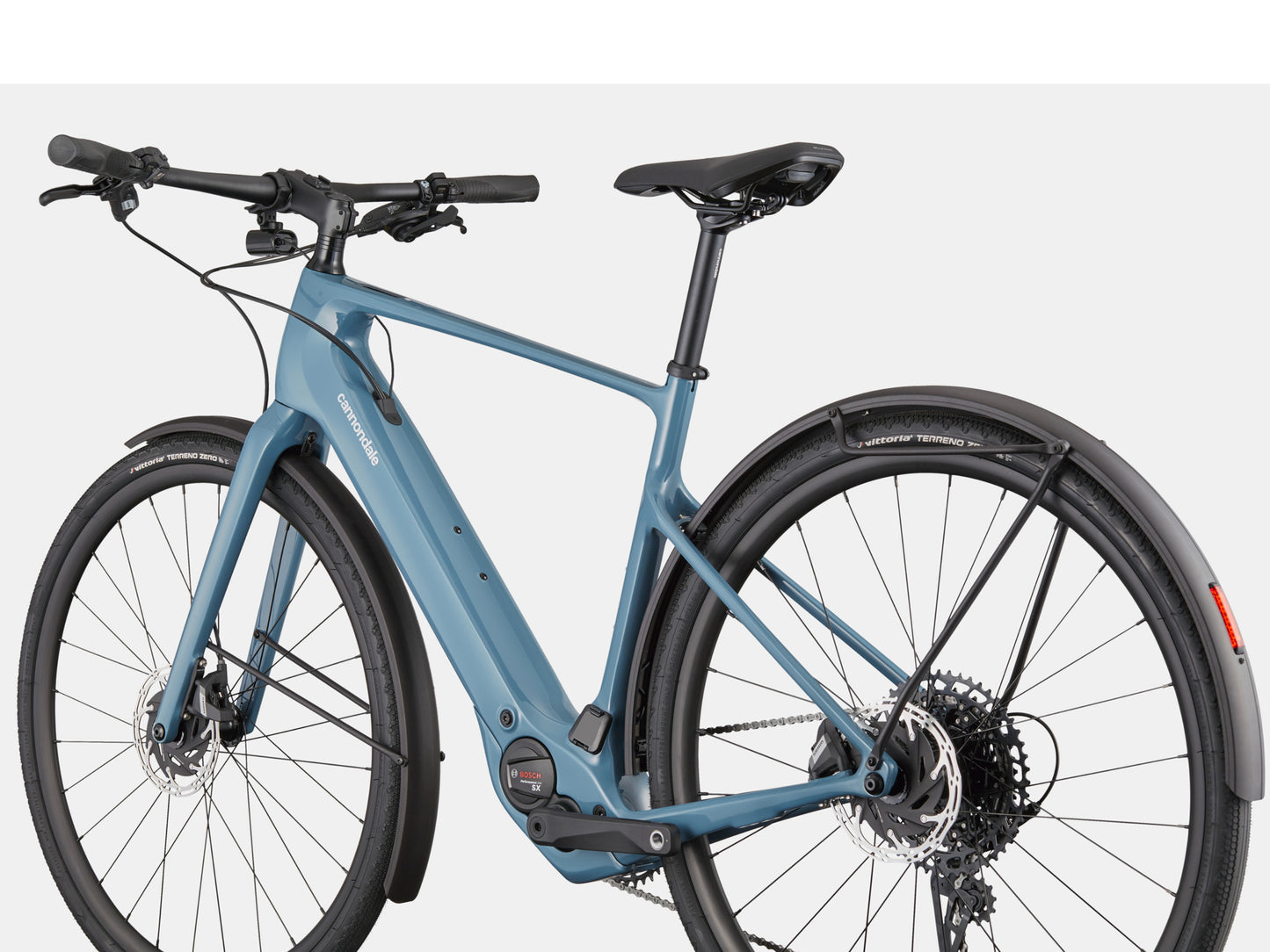 Cannondale Tesoro Carbon 2 Electric bike High Speed Road / Commuter Storm cloud  Rear facing view