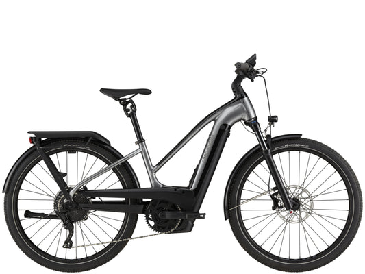Cannondale Tesoro X 1 Step Thru Electric bike High Speed Road / Commuter Grey Side profile
