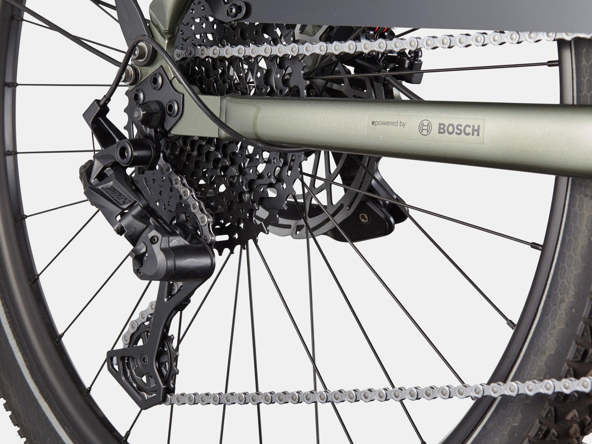 Cannondale Tesoro X 2 Step Thru Electric bike High Speed Road / Commuter Mantis Drivetrain closeup