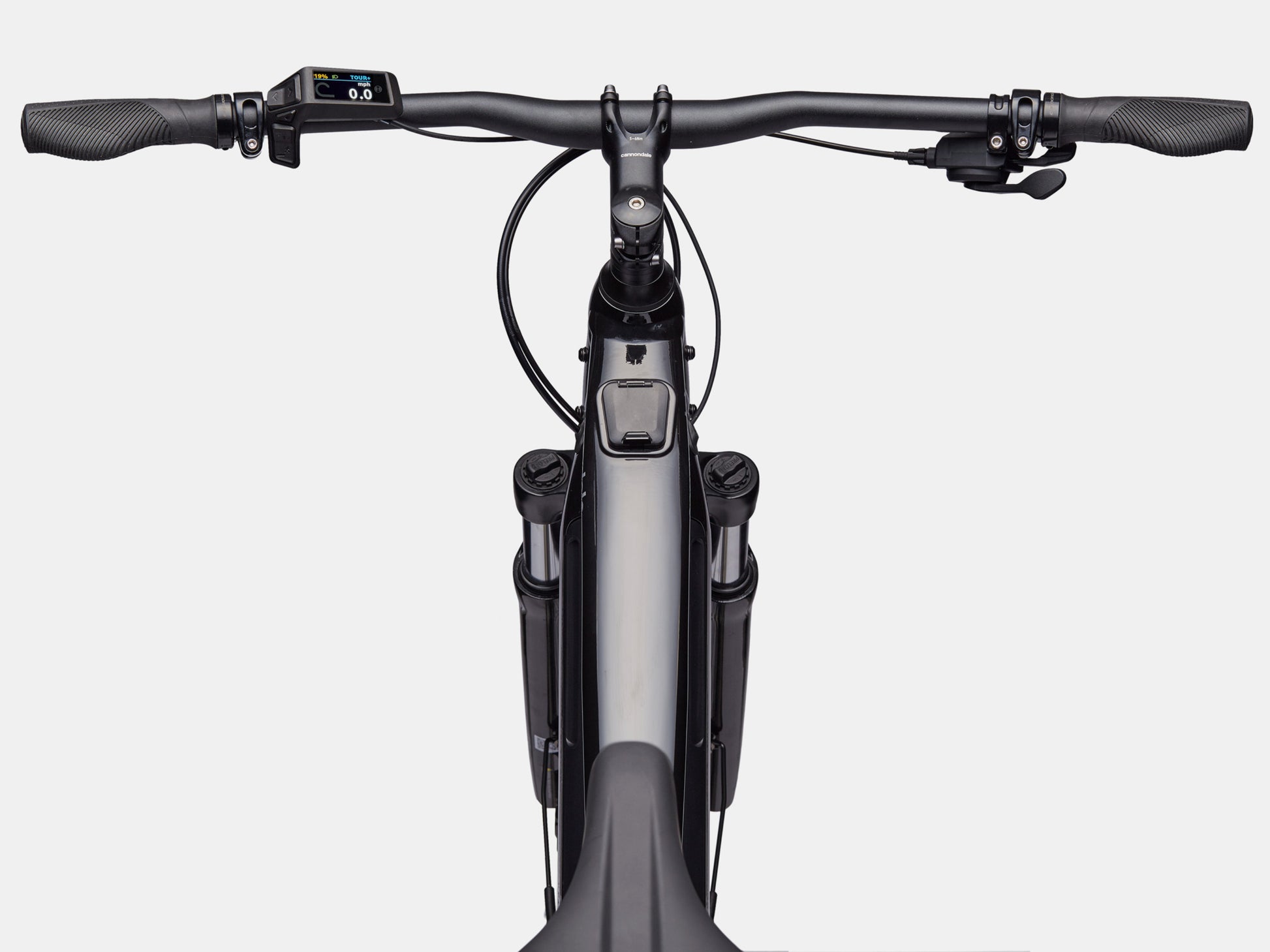 Cannondale Tesoro X3 Electric Bike High Speed Road / commuter Mercury Cockpit closeup