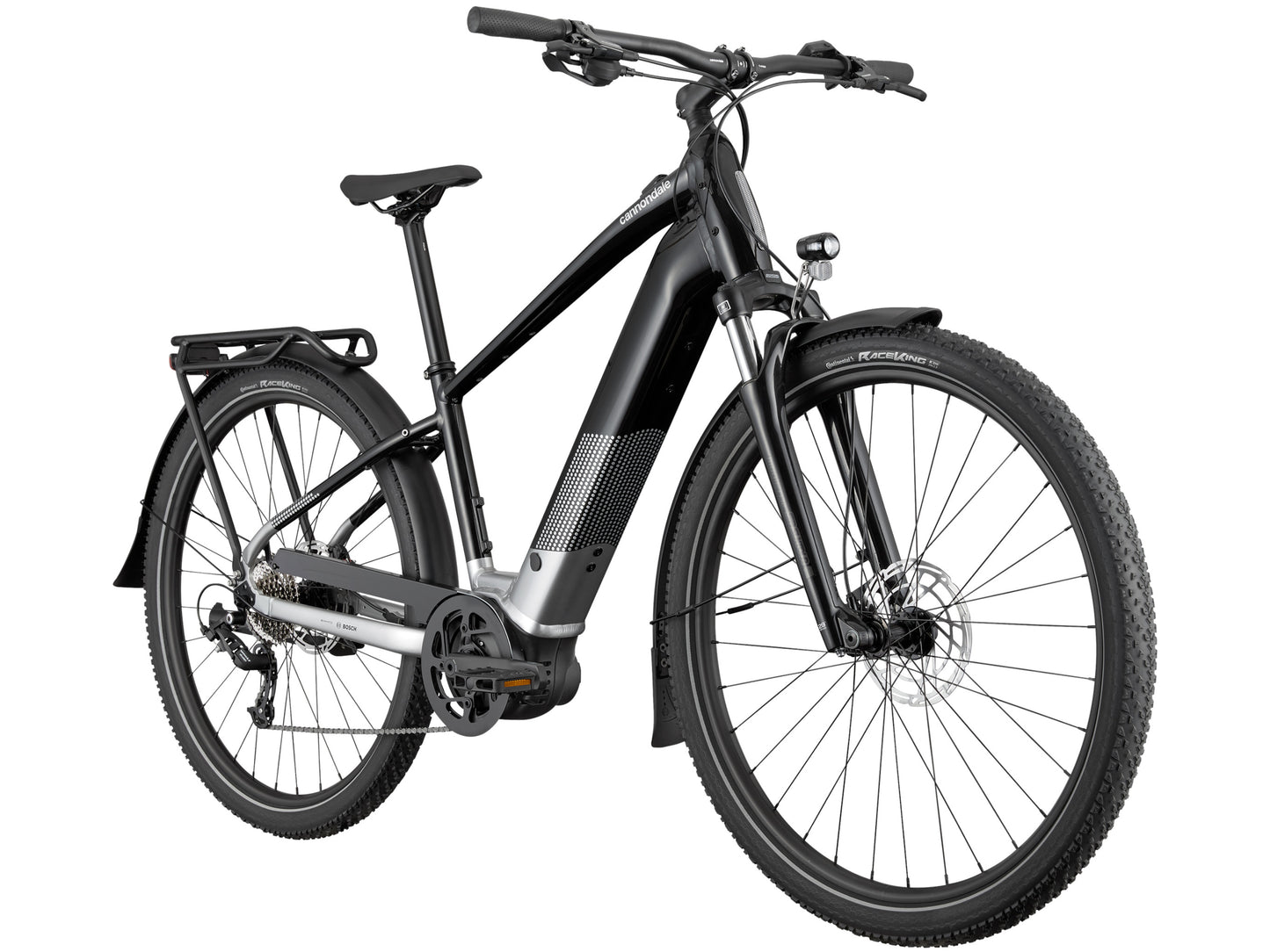 Cannondale Tesoro X3 Electric Bike High Speed Road / commuter Mercury Forward facing view