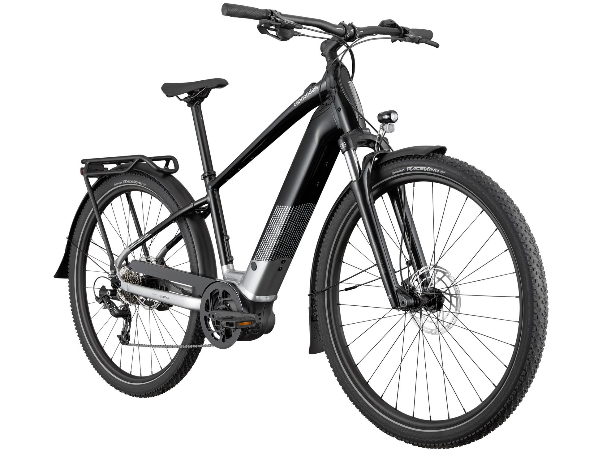 Cannondale Tesoro X3 Electric Bike High Speed Road / commuter Mercury Forward facing view