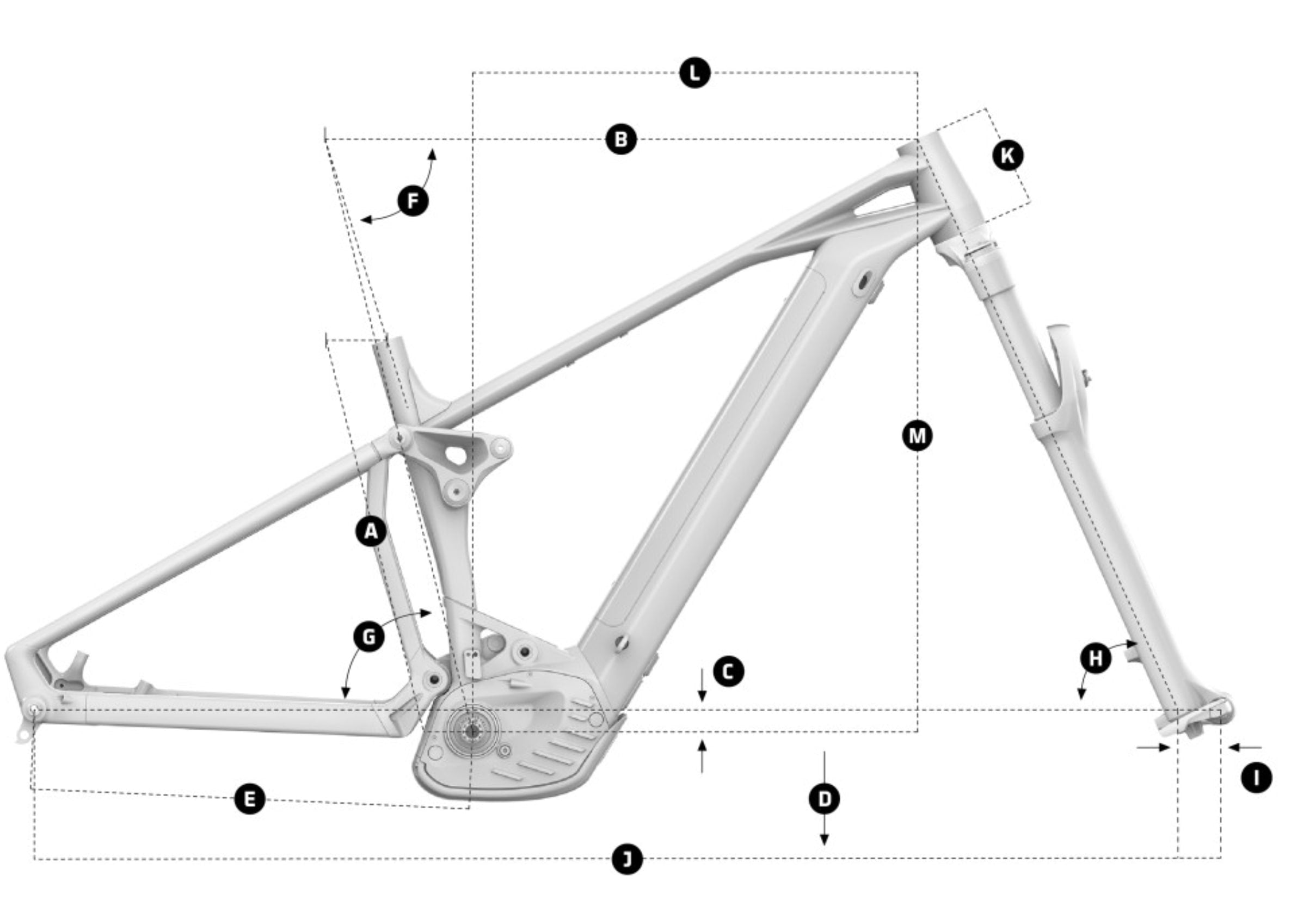 Mondraker Crafty SE Frame Geometry Diagram