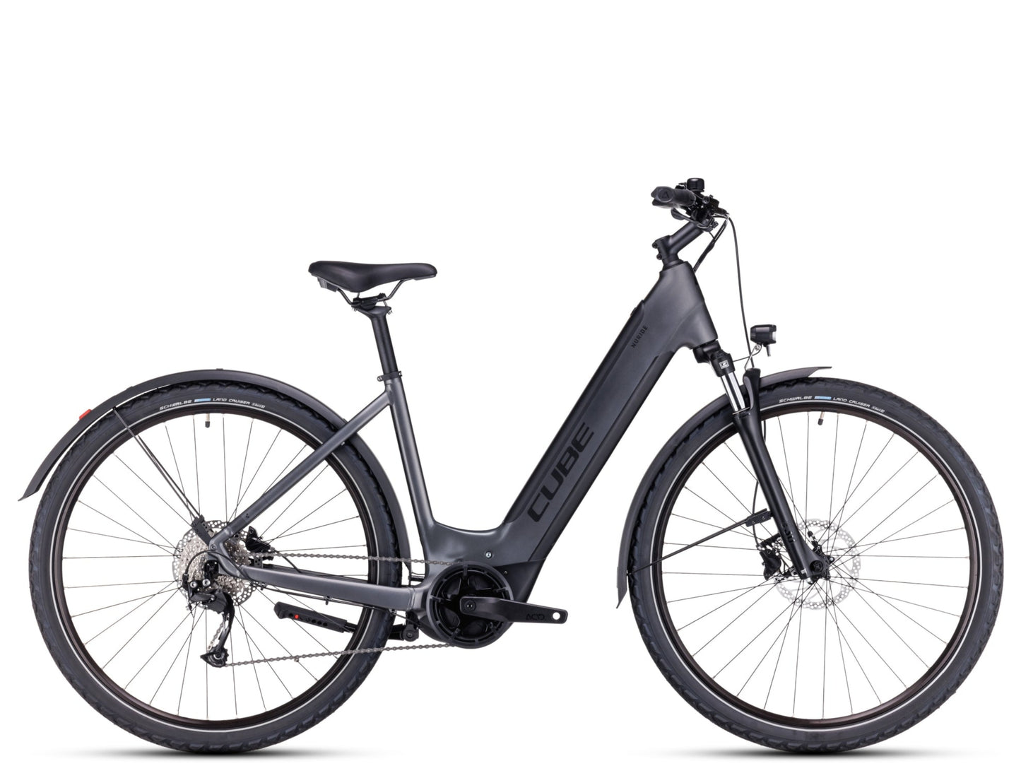 Cube Nuride Hybrid Pro 500 Allroad black 'n' metal Easy entry side profile