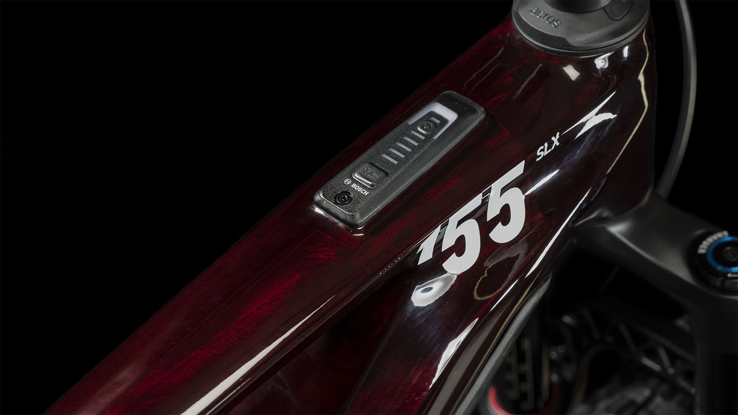 Cube Stereo Hybrid One55 C:68X SLX 750 29 Liquidred 'n' carbon cockpit view