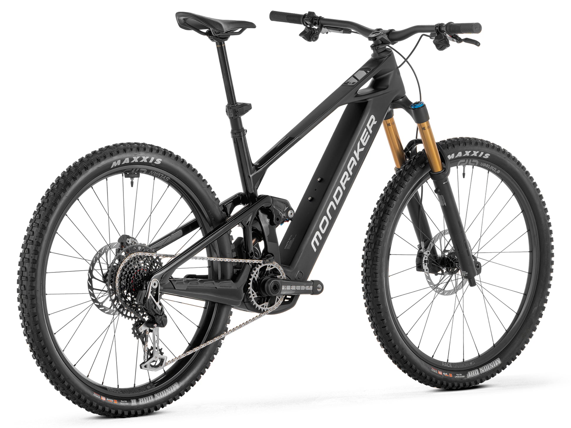 Mondraker Crafty Carbon RR SL Full Suspension eMTB Enduro Superblack Rear facing view