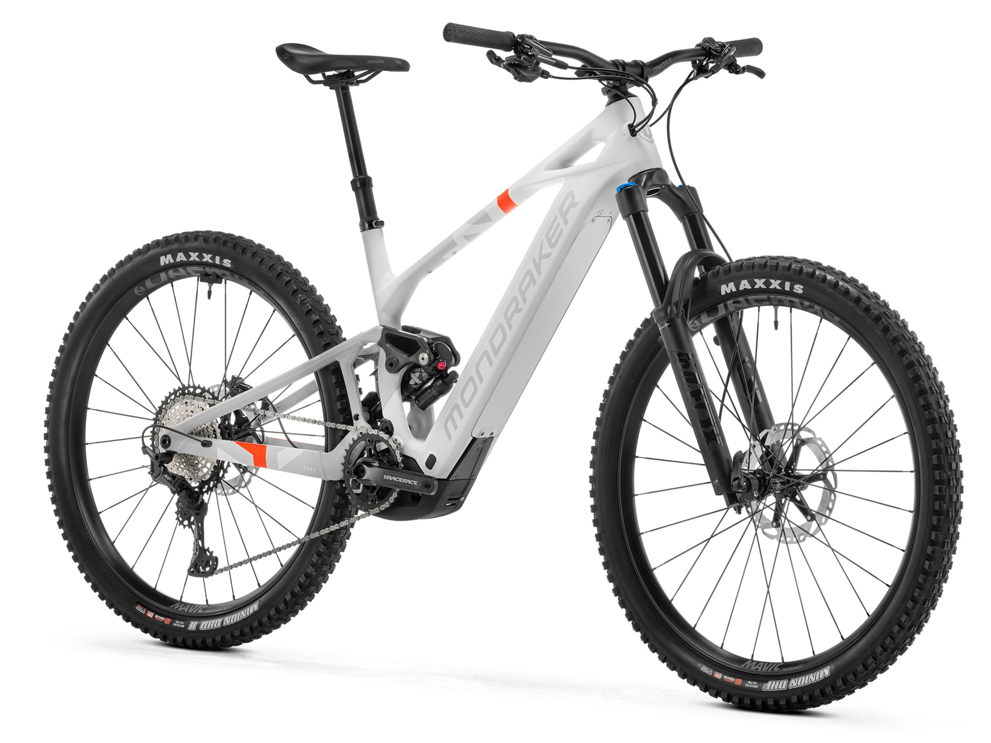 Mondraker Crafty Carbon R Enduro eMTB Bunker grey Forward facing view