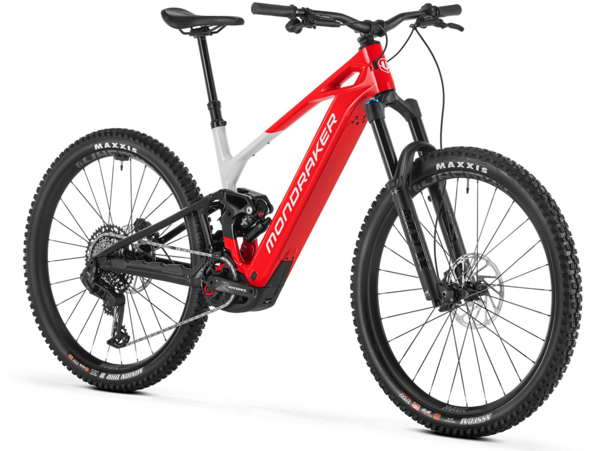 Mondraker Crafty Carbon R Enduro eMTB Chili red Forward facing view