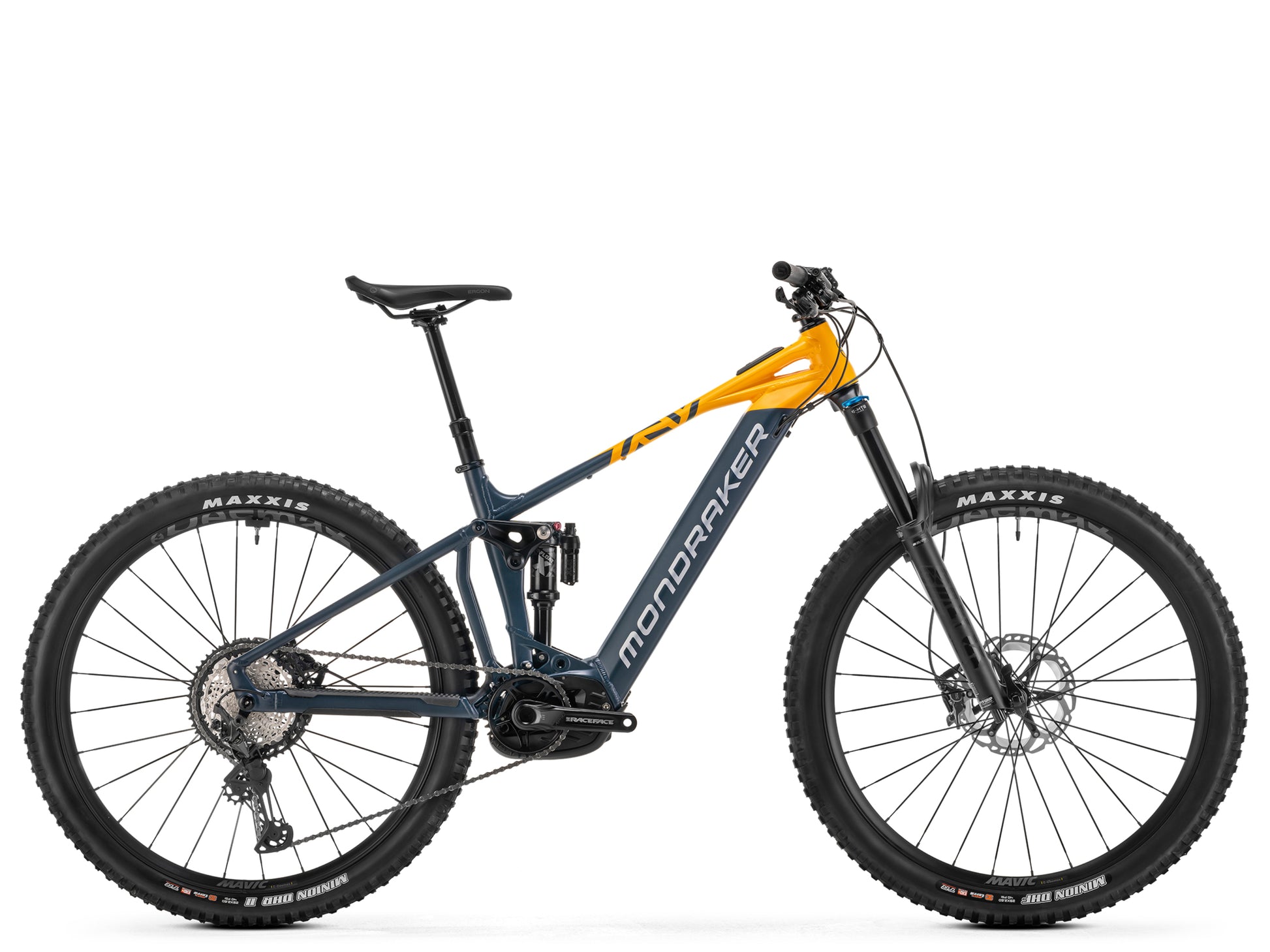 Mondraker Crafty Race eMTB Enduro Obsidian grey / gold Side profile