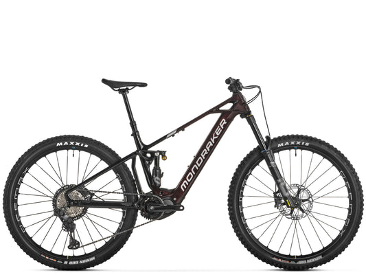 Mondraker Crusher RR Transulcent red carbon / black / silver Full Suspension eMTB Side profile