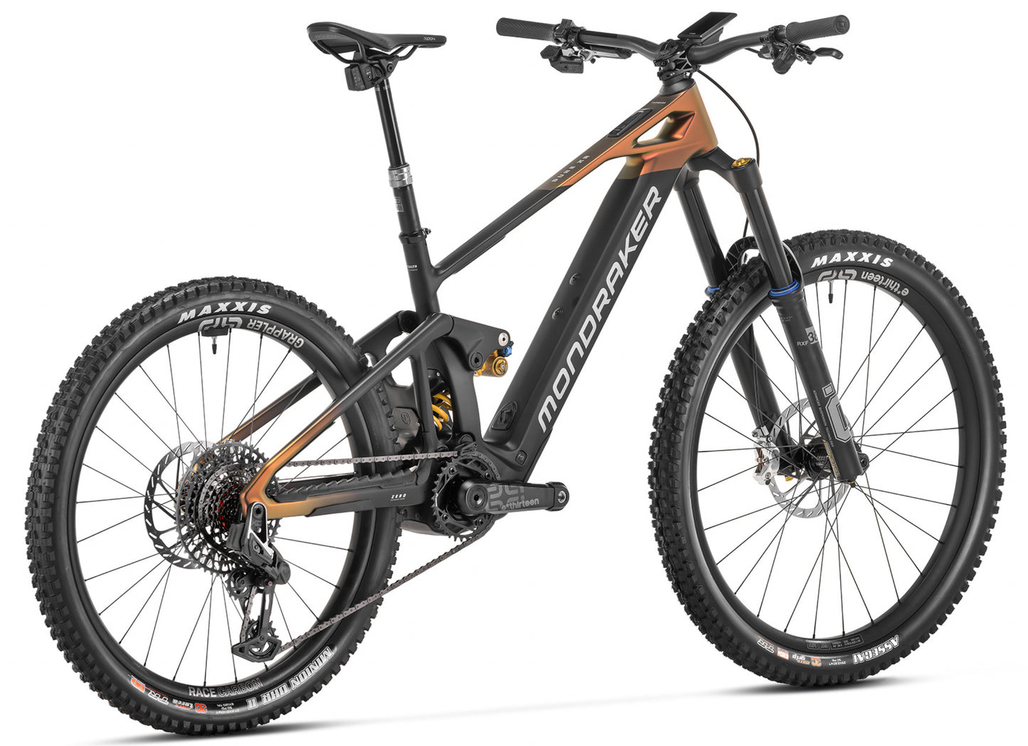 Mondraker Dune XR Full Suspension eMTB Mars / anodized orange Rear facing view