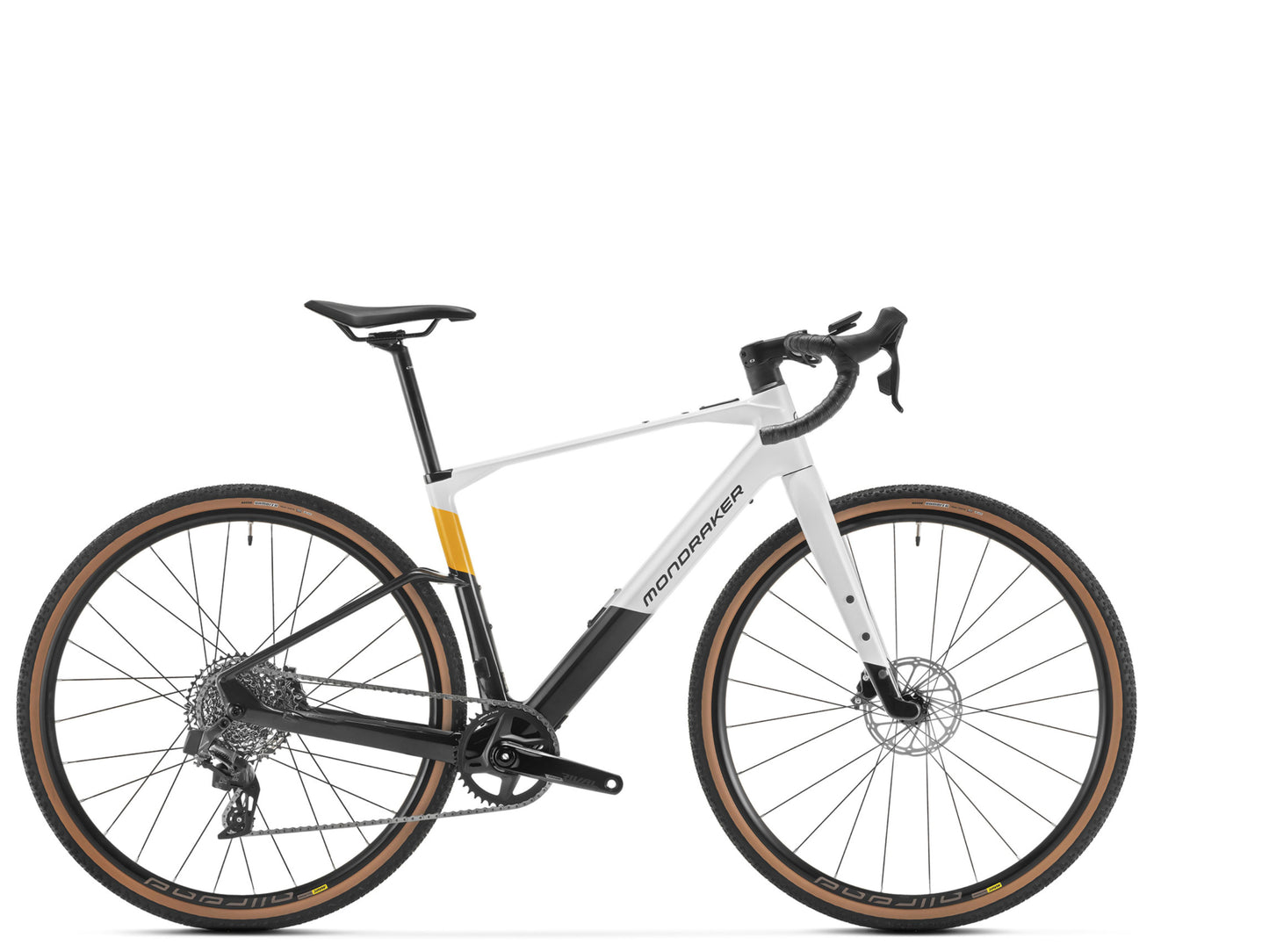 Mondraker Dusty RR Gravel Electric bike White / black Side profile