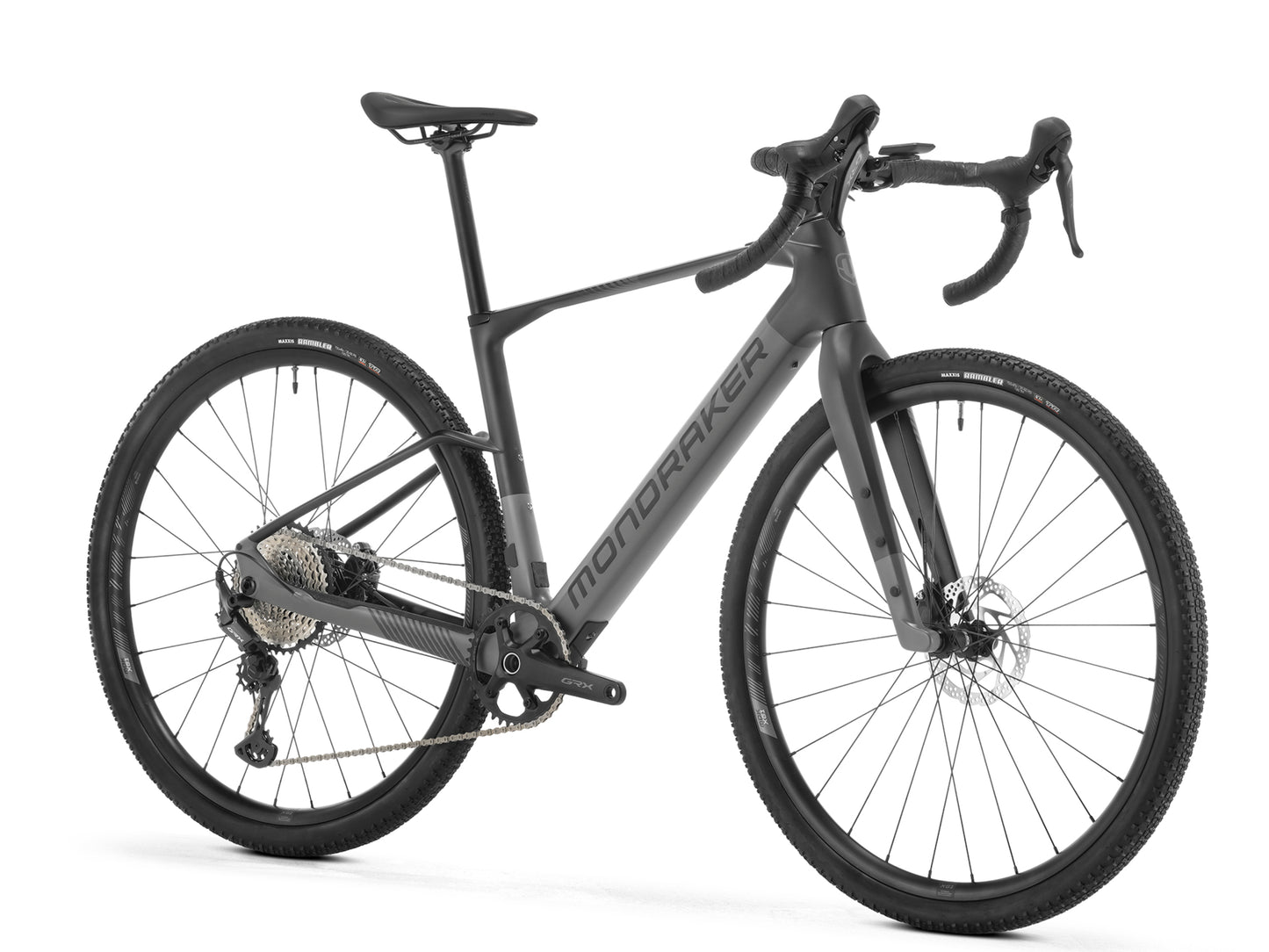Mondraker Dusty Gravel ebike Nimbus grey Forward facing view