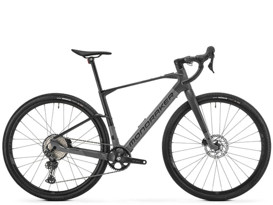 Mondraker Dusty Gravel ebike Nimbus grey Side profile