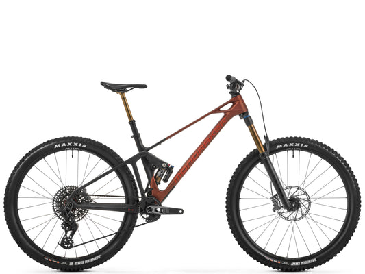 Mondraker Foxy Carbon RR Dual Suspension Enduro Mountain bike Earth red Side profile