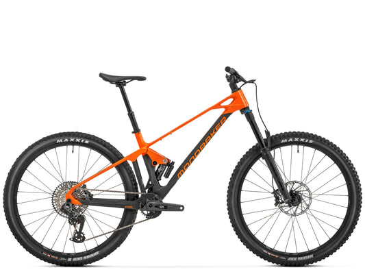 Mondraker Foxy Carbon R AXS Dual Suspension Enduro Mountain bike Orange Side profile