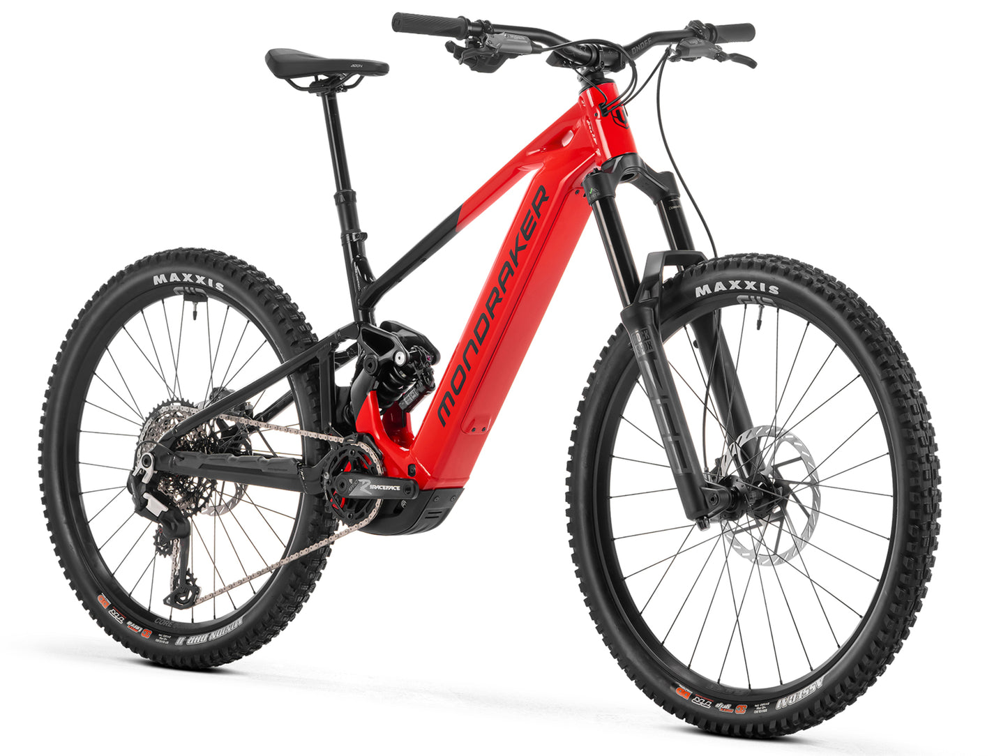 Mondraker Level R Full Suspension nduro eMTB Chili red Forward facing view