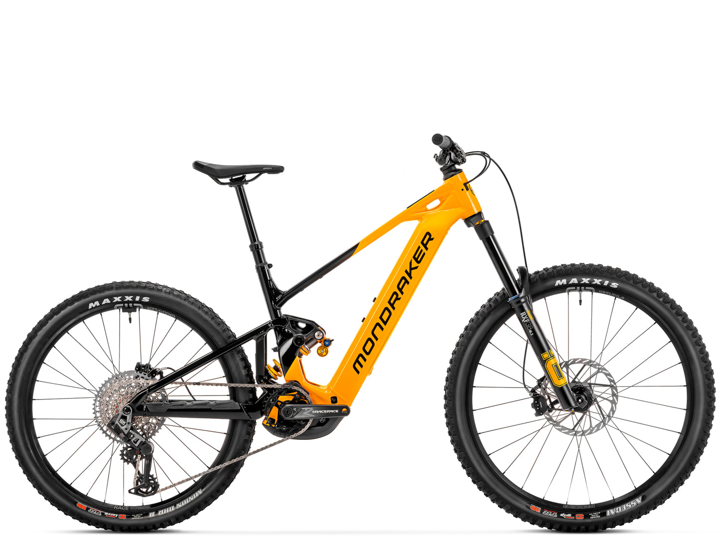 Mondraker Level XR Full Suspension nduro eMTB Dense yellow side profile