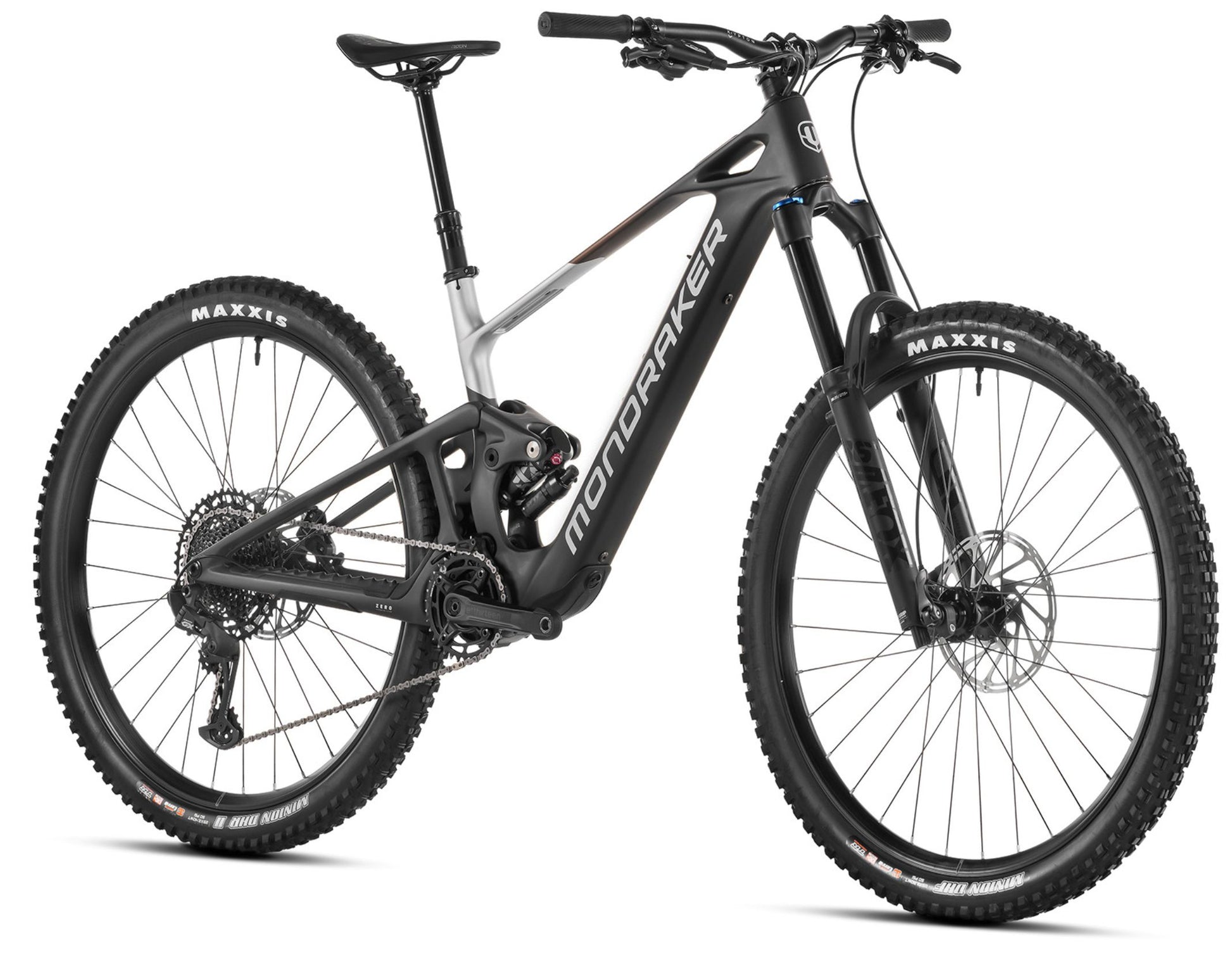 Mondraker Neat R Matte black / silver Full Suspension eMTB Forward facing view